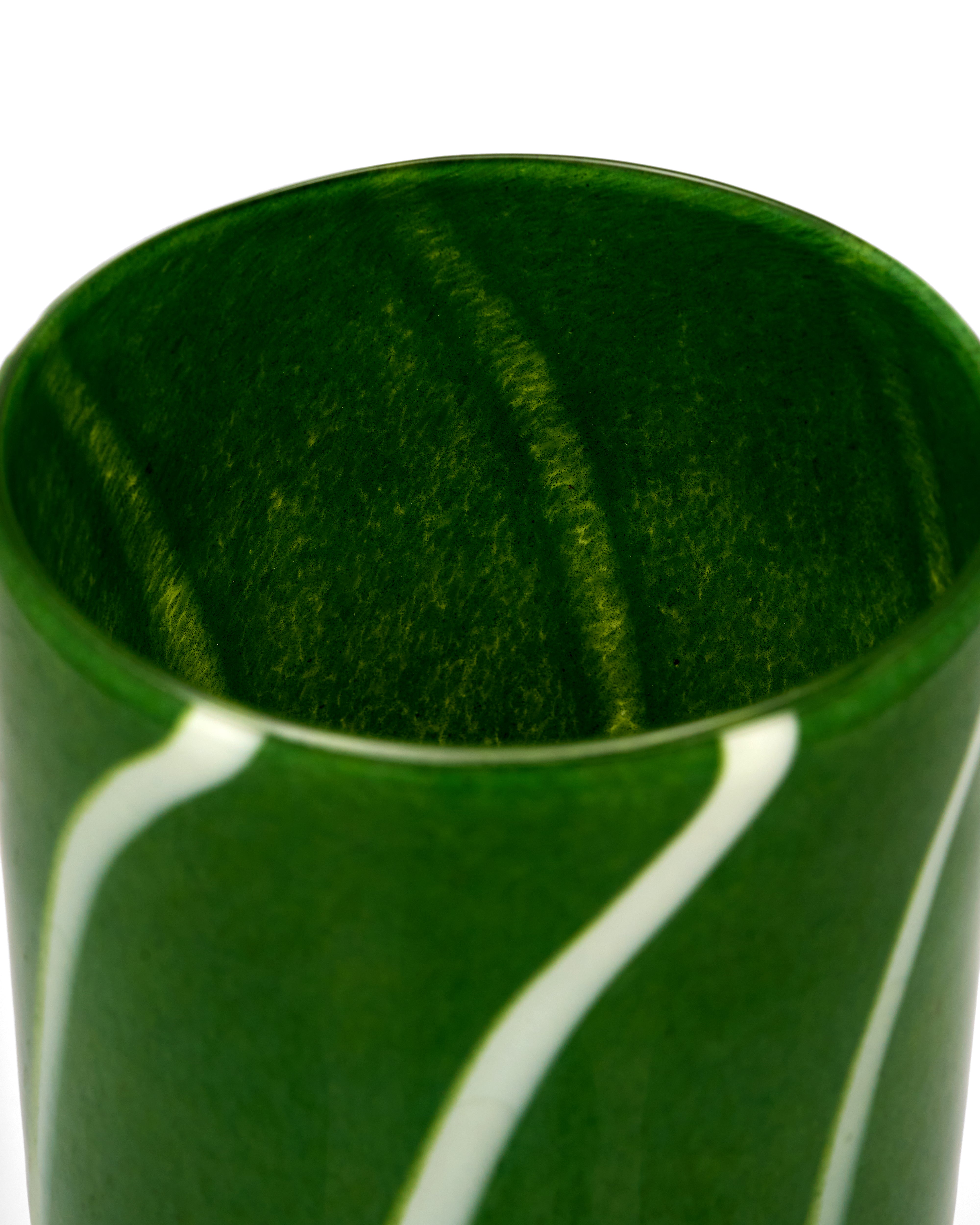 Malachite Palm Green Murano Vase Medium