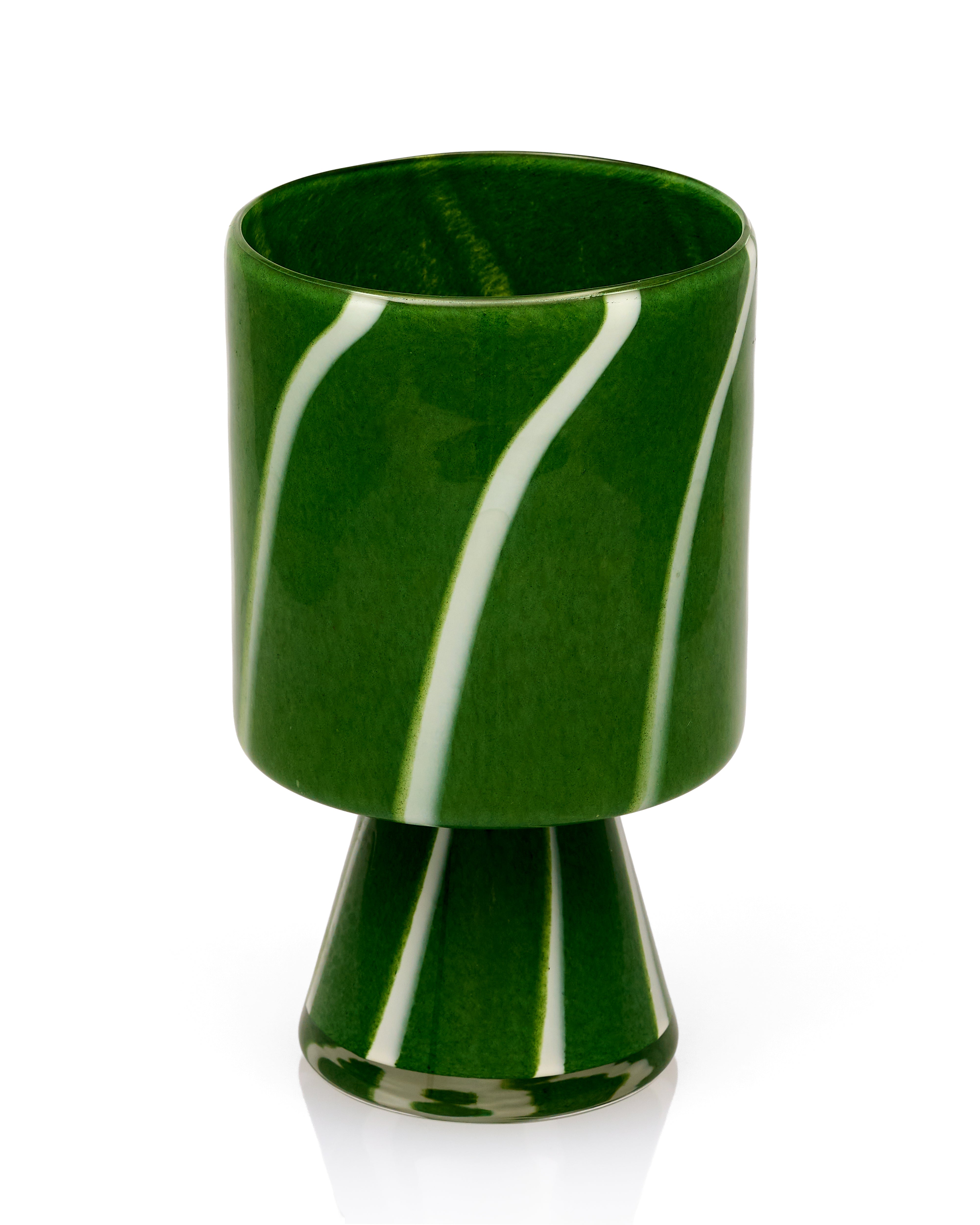 Malachite Palm Green Murano Vase Medium