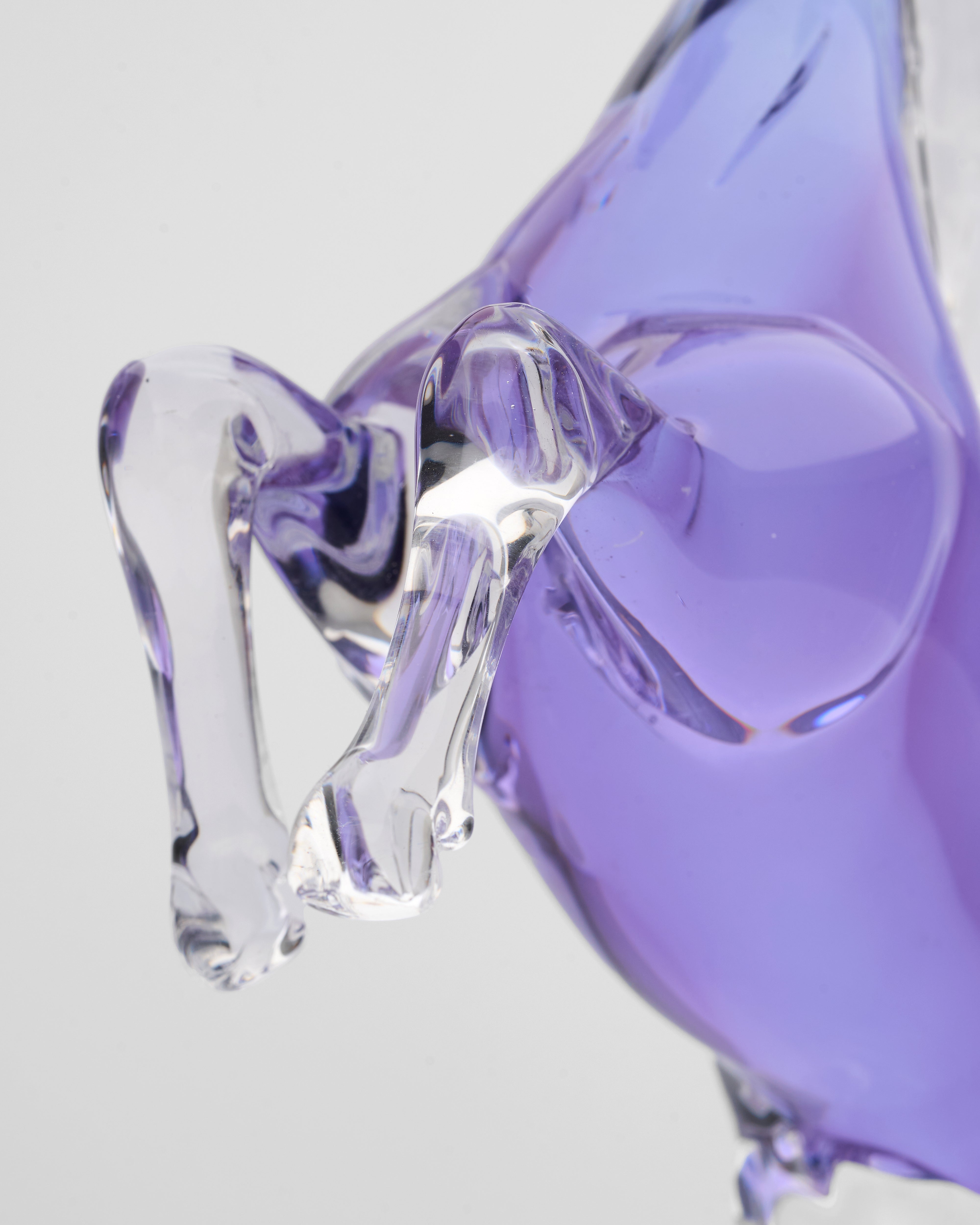 Auro Purple Unicorn Crystal Glass Decor
