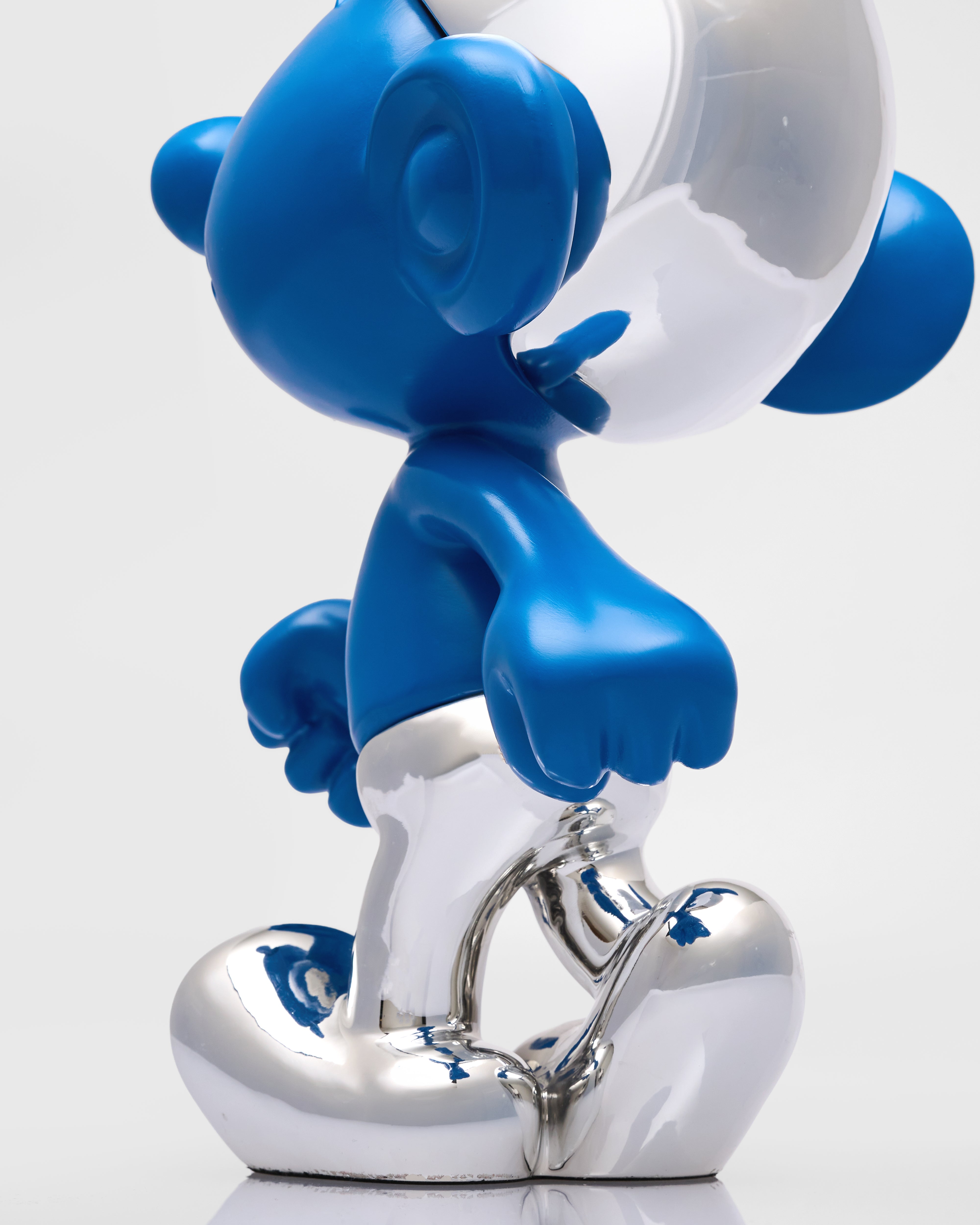 Smirf Character Resin Figurine - Blue & Silver