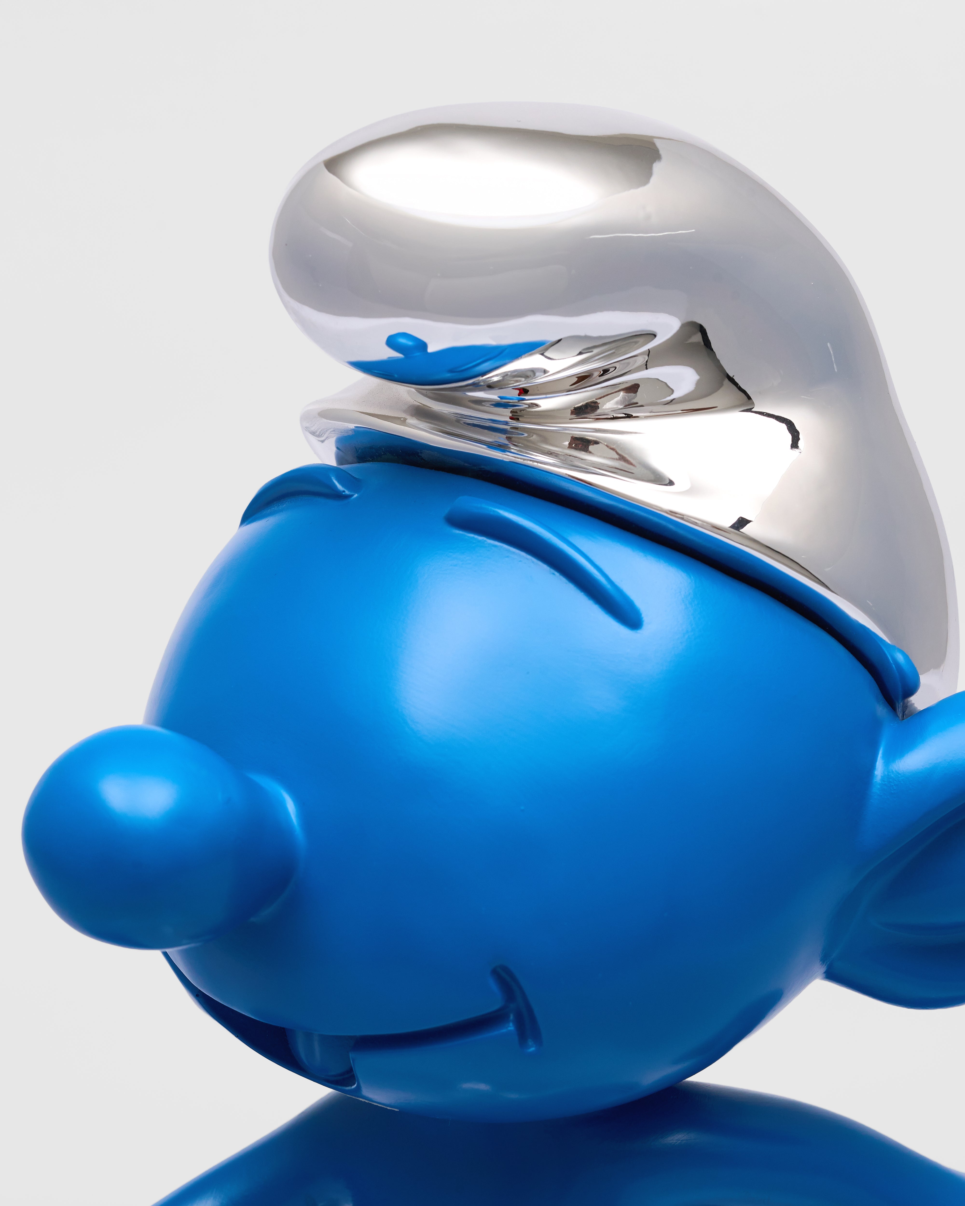 Smirf Character Resin Figurine - Blue & Silver