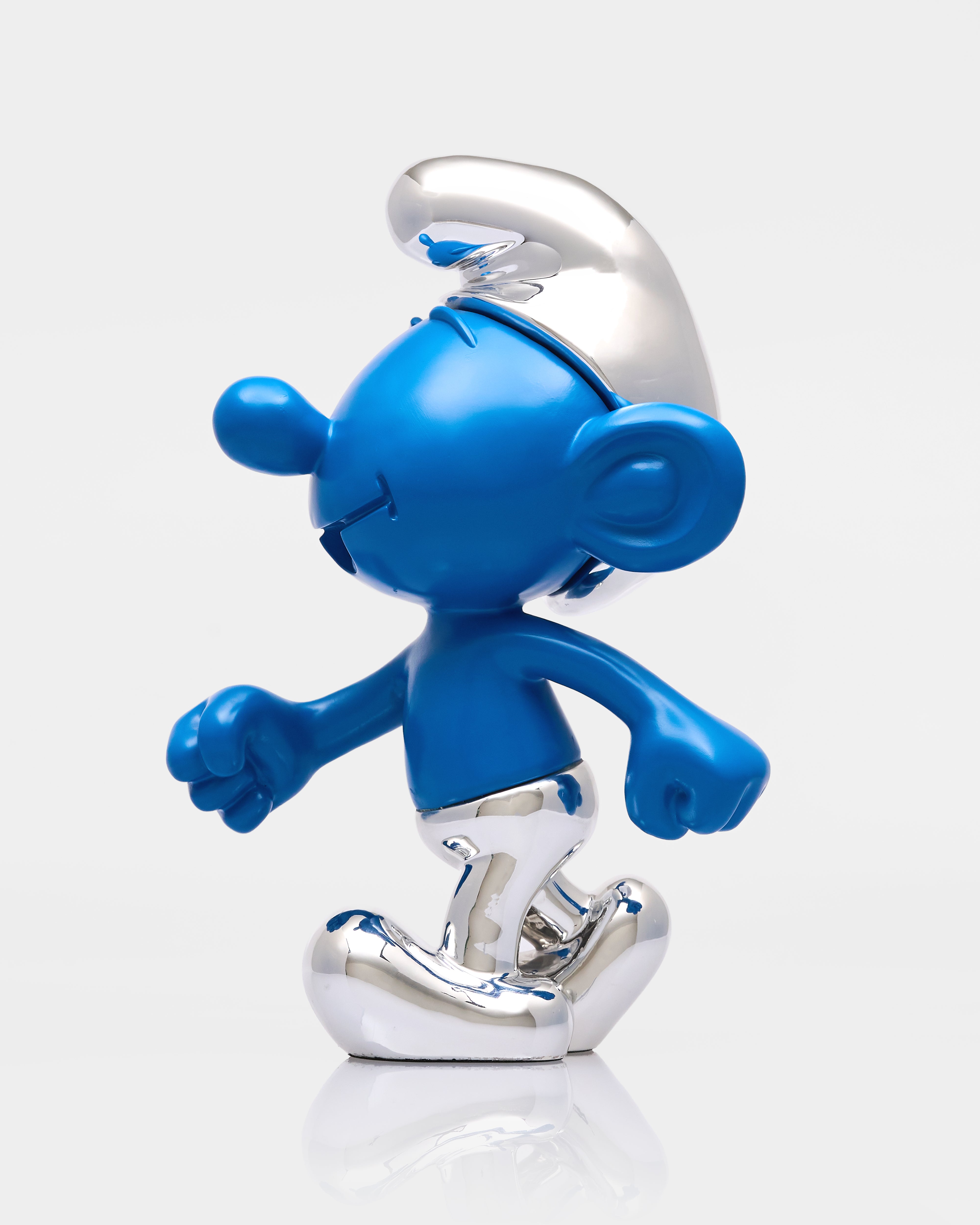 Smirf Character Resin Figurine - Blue & Silver
