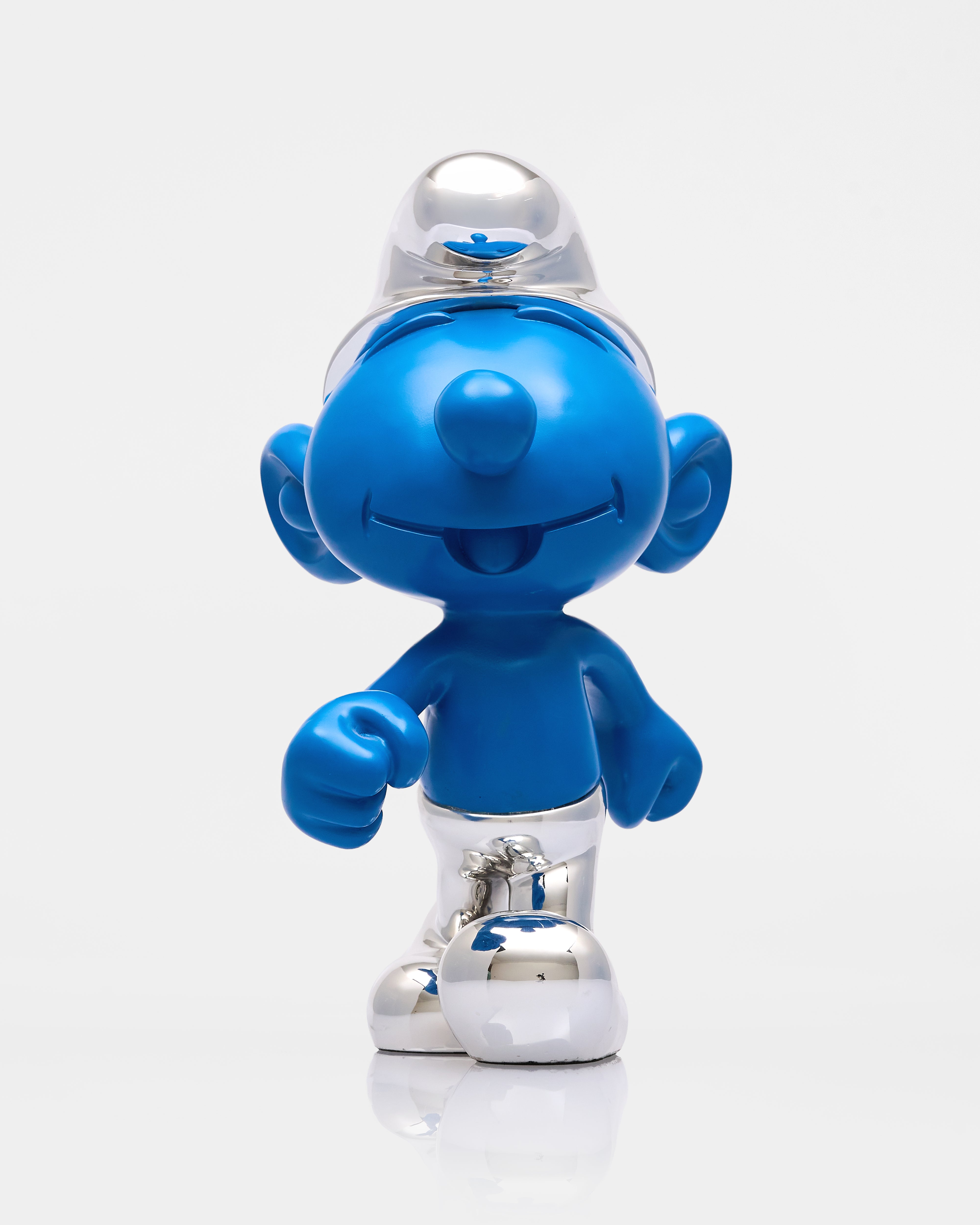 Smirf Character Resin Figurine - Blue & Silver