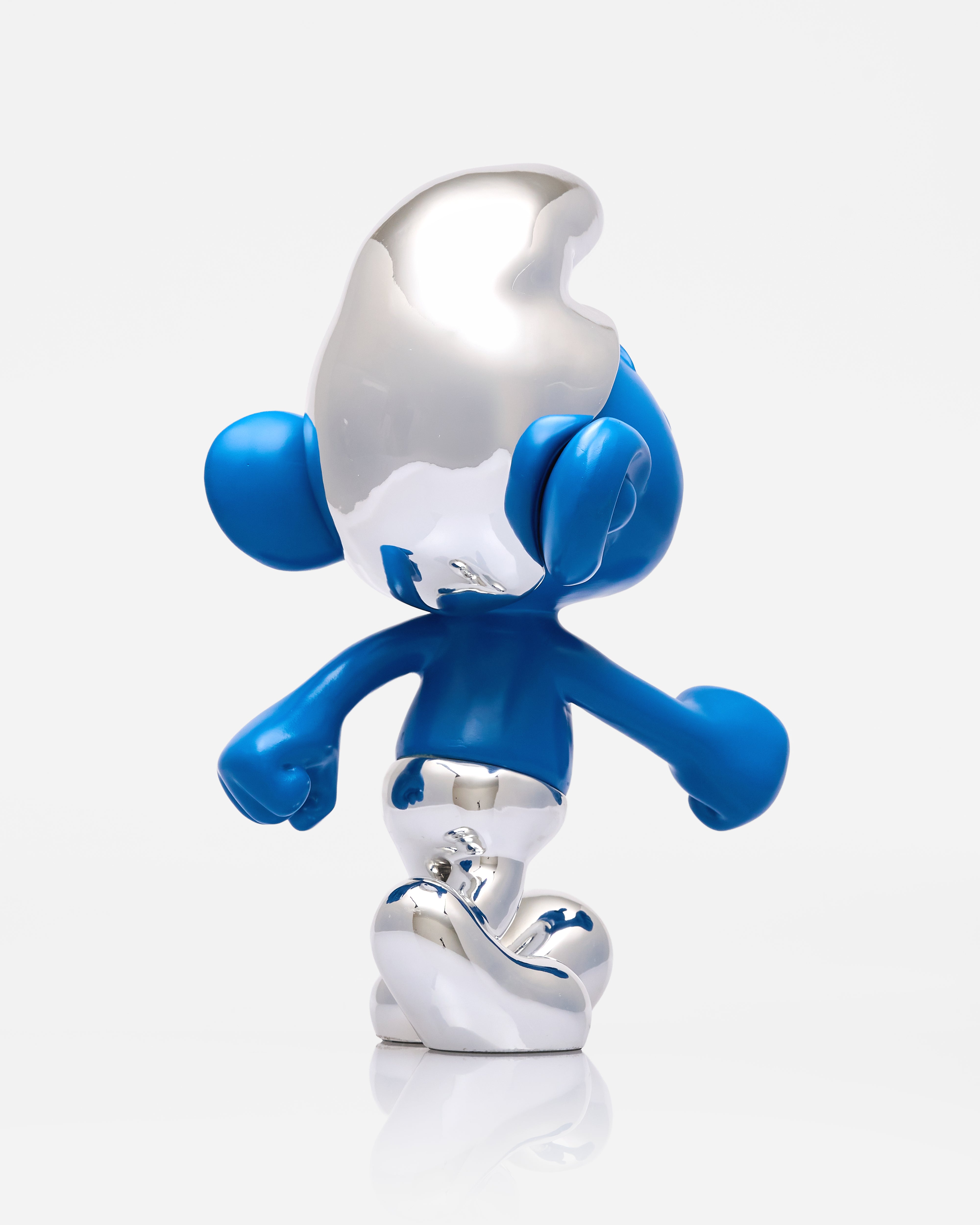 Smirf Character Resin Figurine - Blue & Silver
