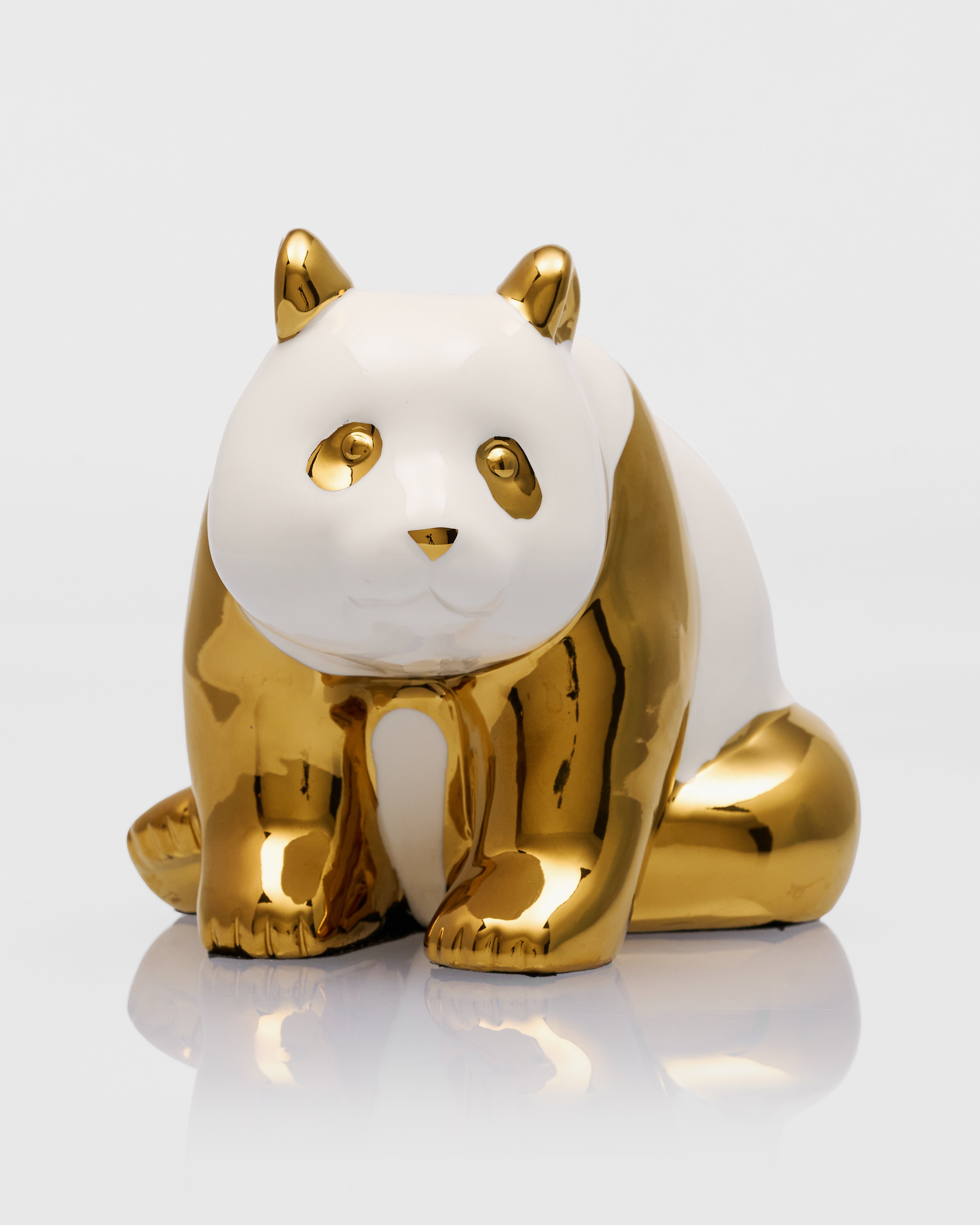 Lunara Ceramic Lazy Golden Panda Figurine