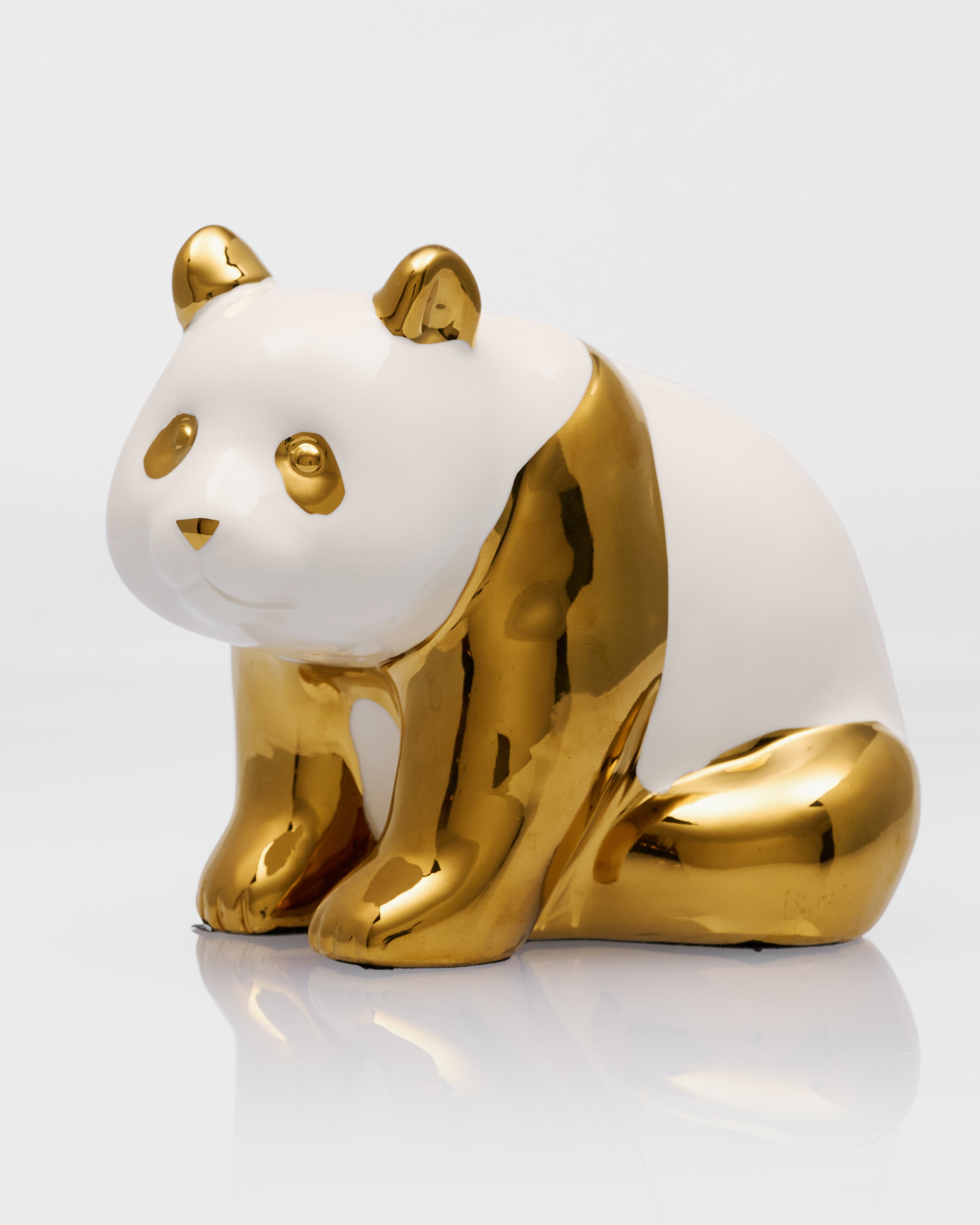 Lunara Ceramic Lazy Golden Panda Figurine