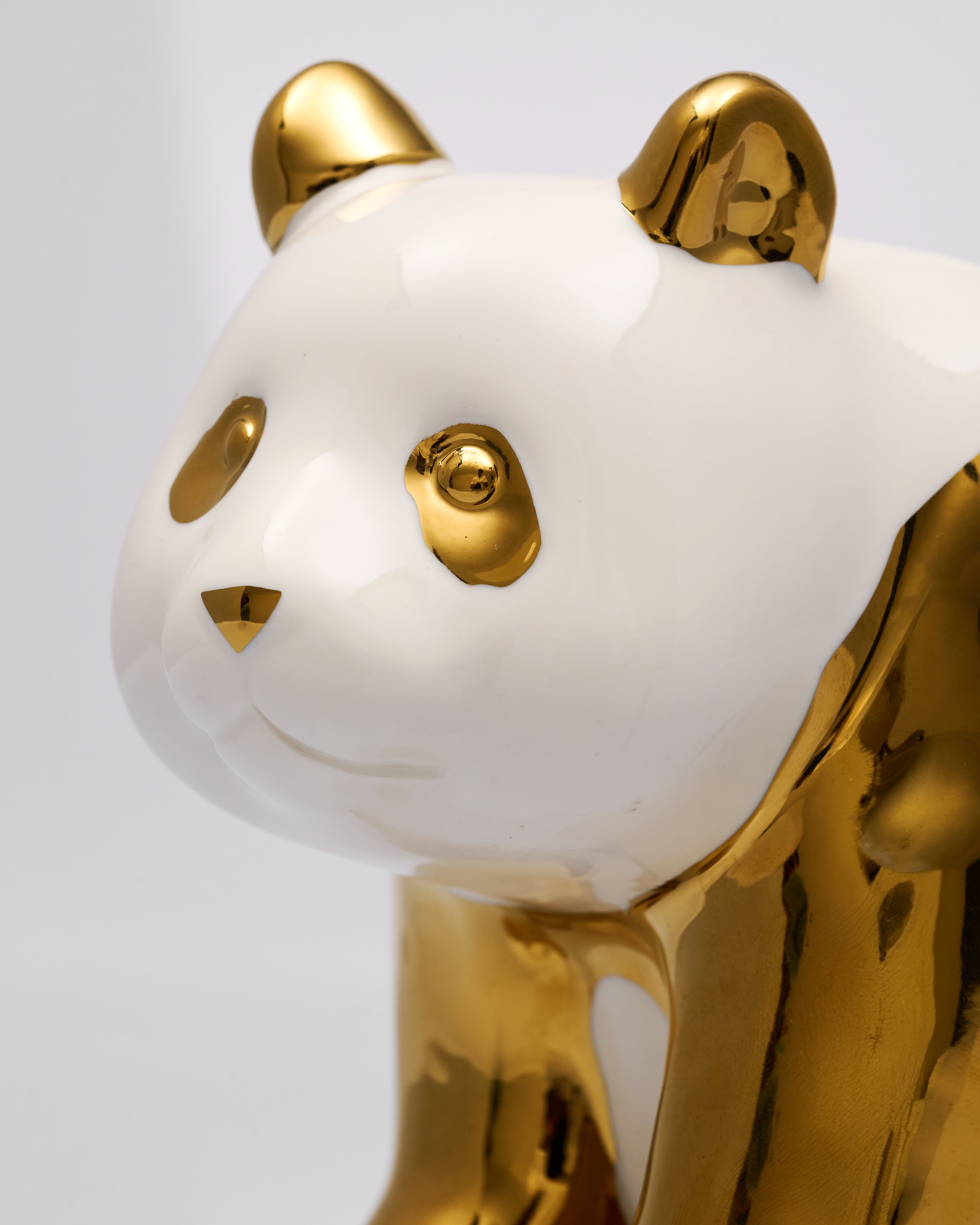 Lunara Ceramic Lazy Golden Panda Figurine