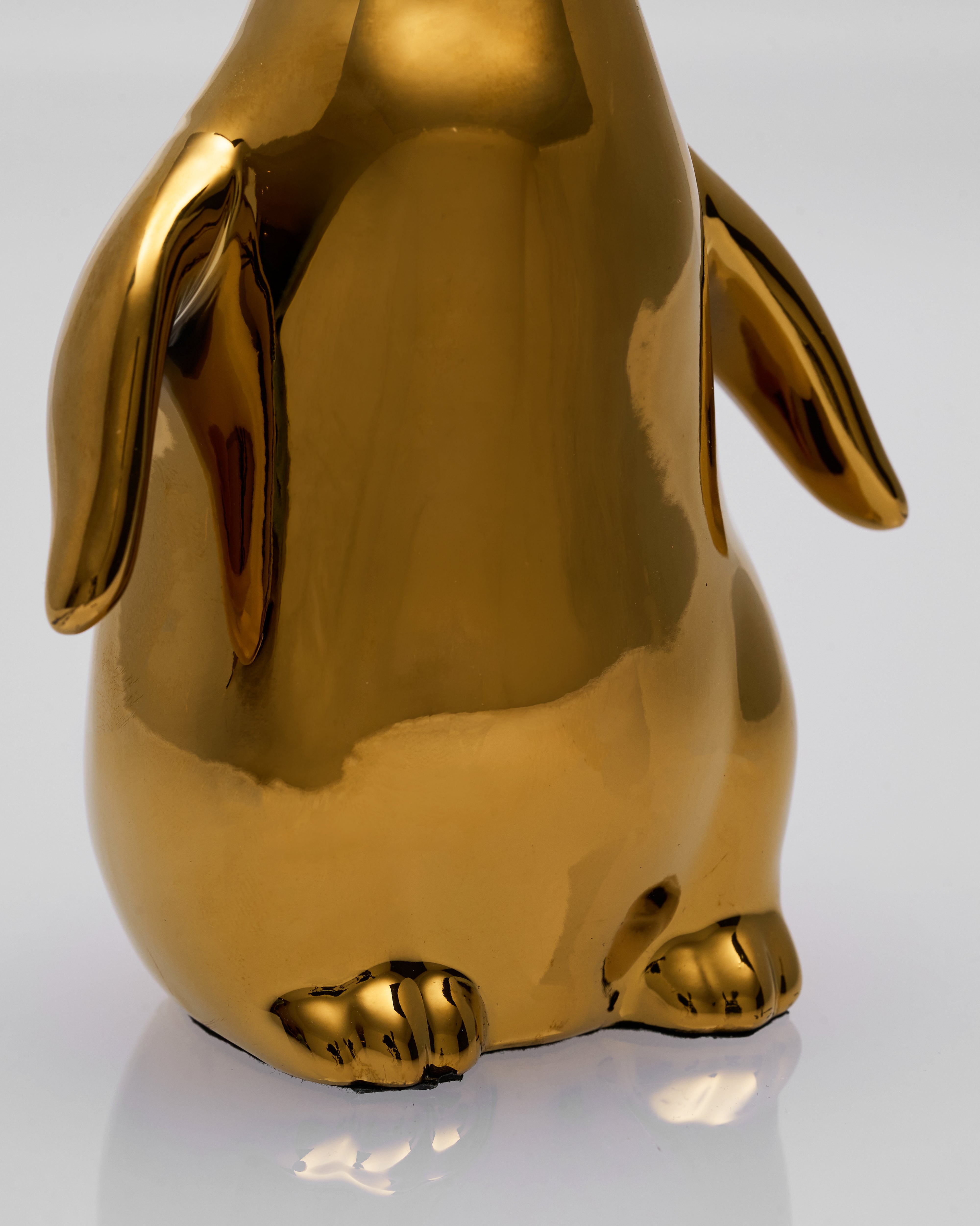Luxury White and Gold Penguin Family Figurines