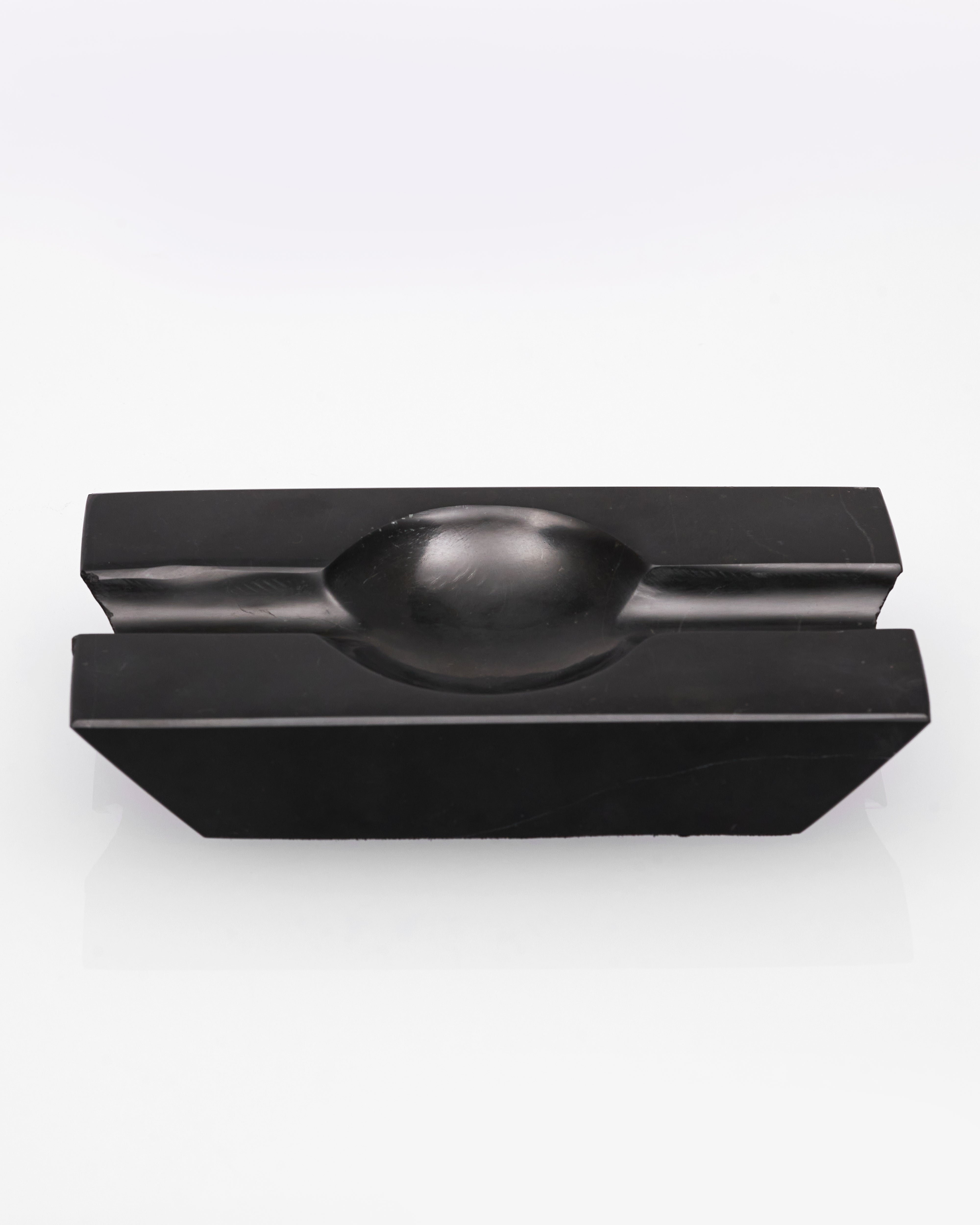 Oak Rectangular Marble Ashtray