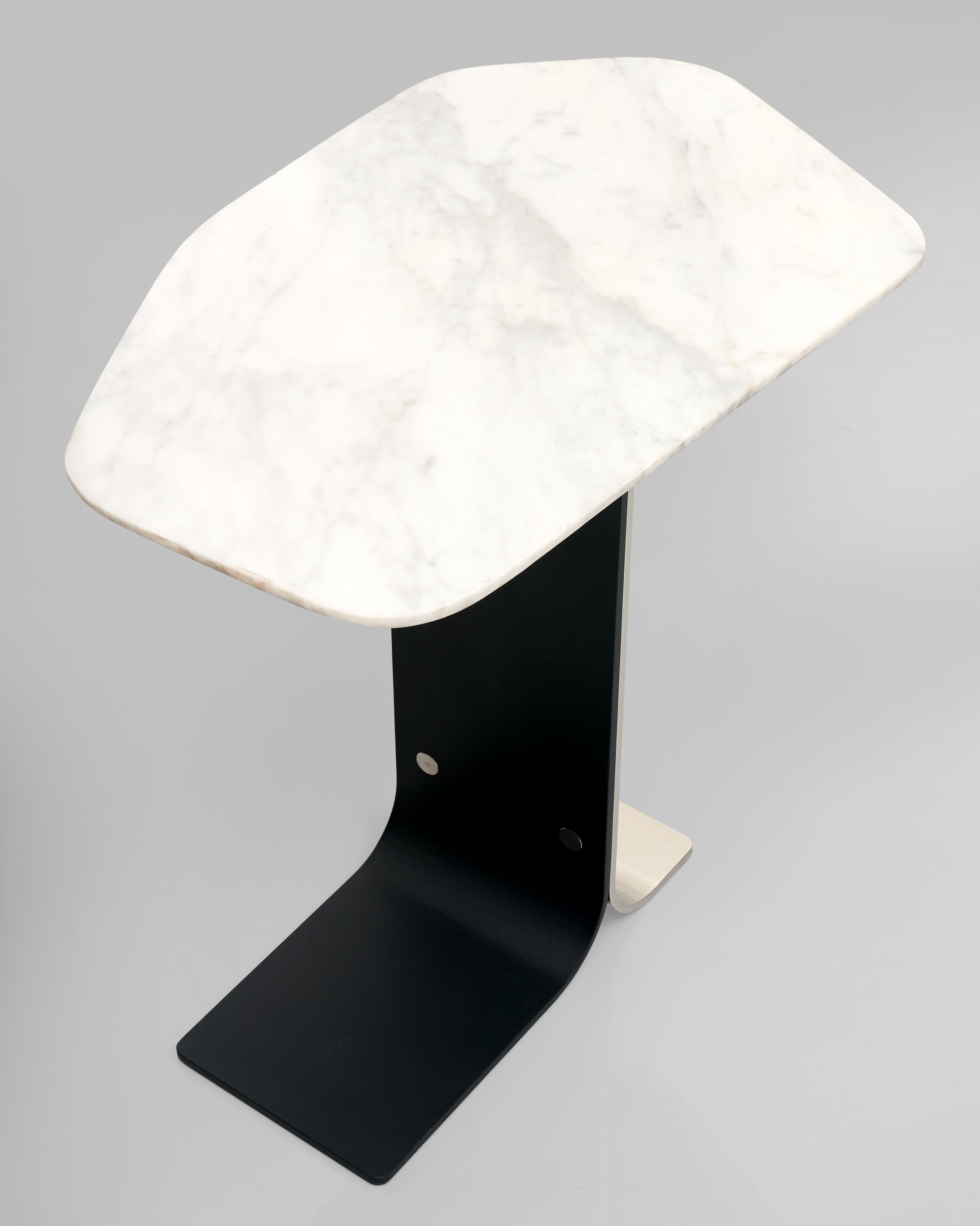 Enduro White Marble Side Table