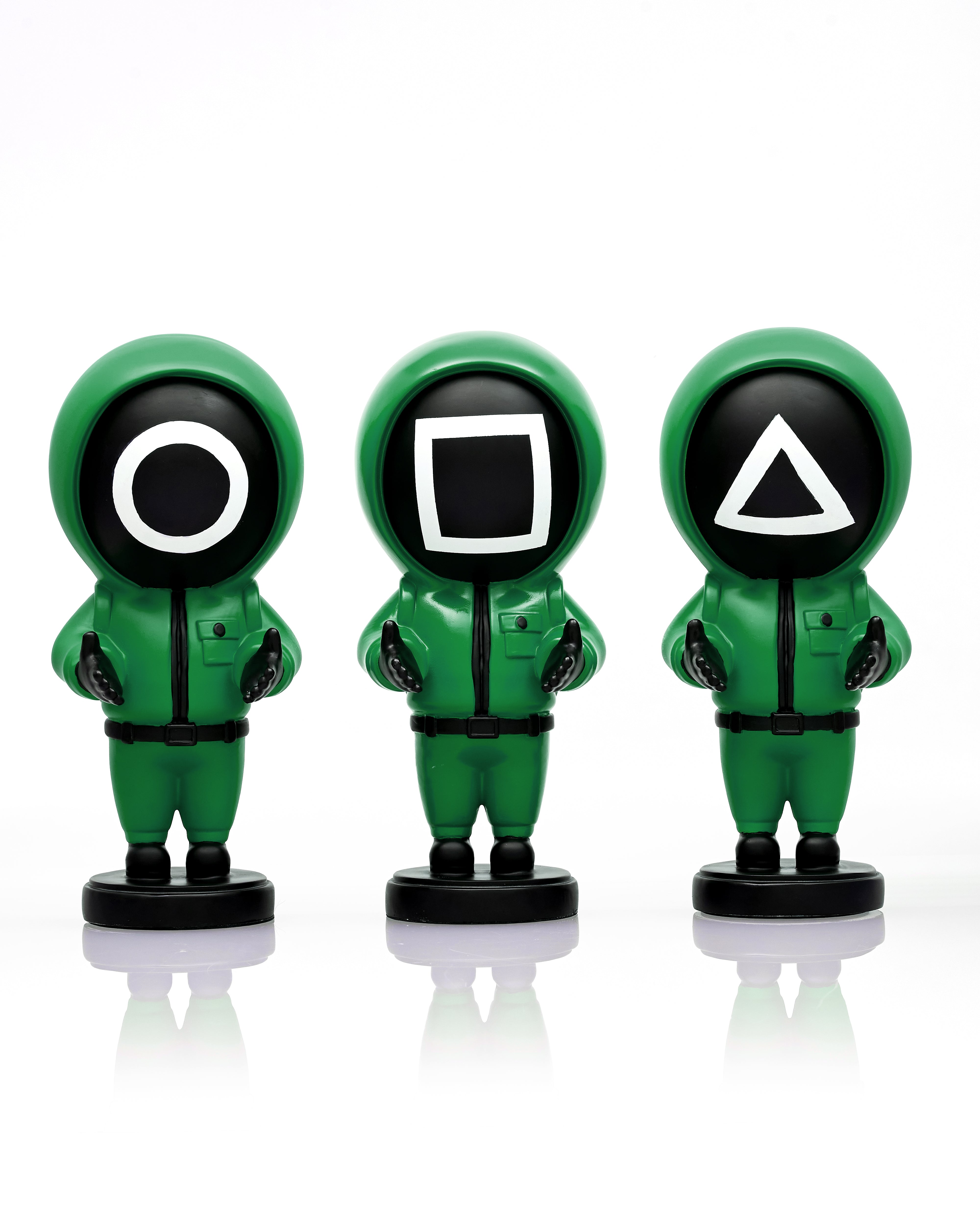 Masked Trio Figurine - Green