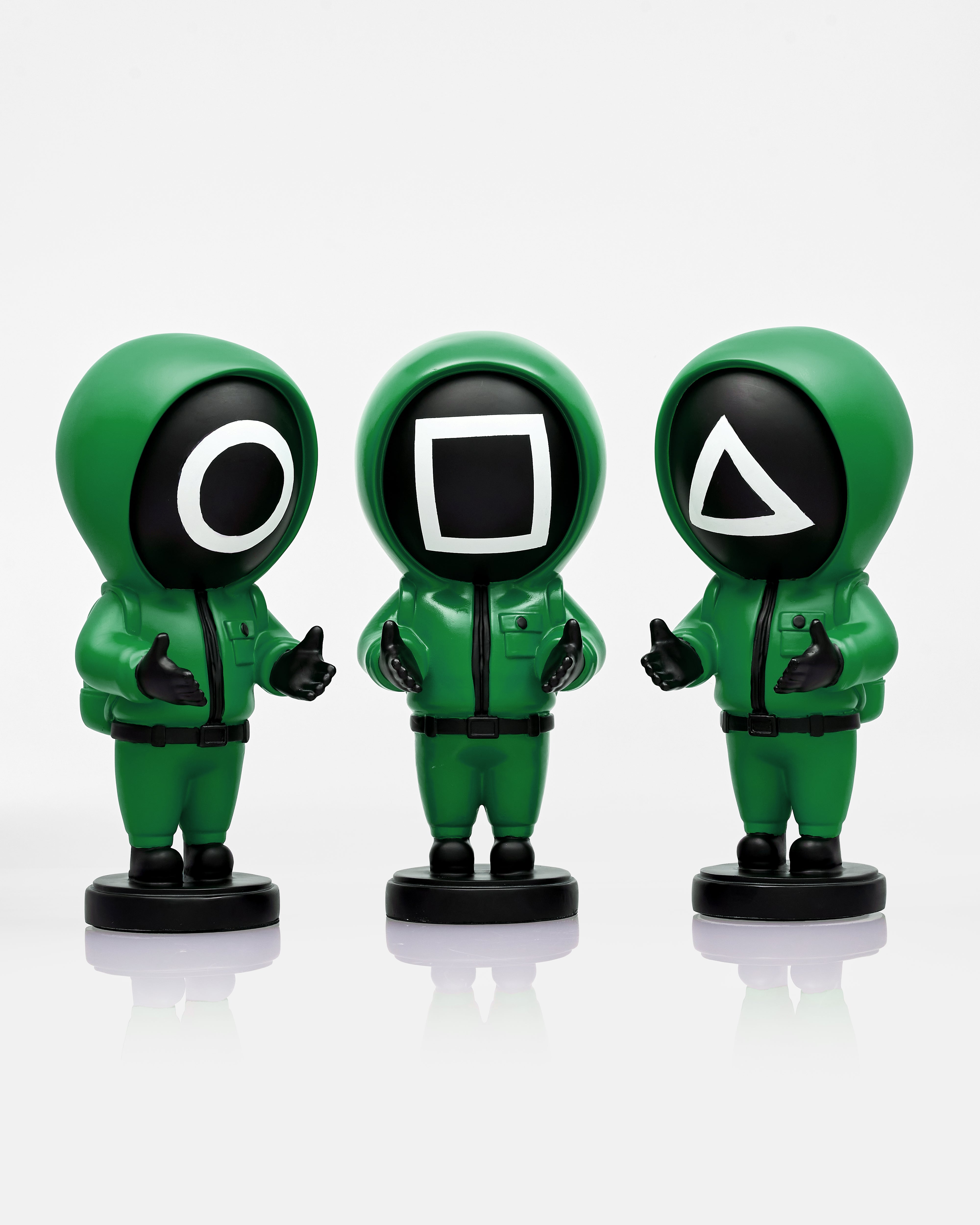 Masked Trio Figurine - Green