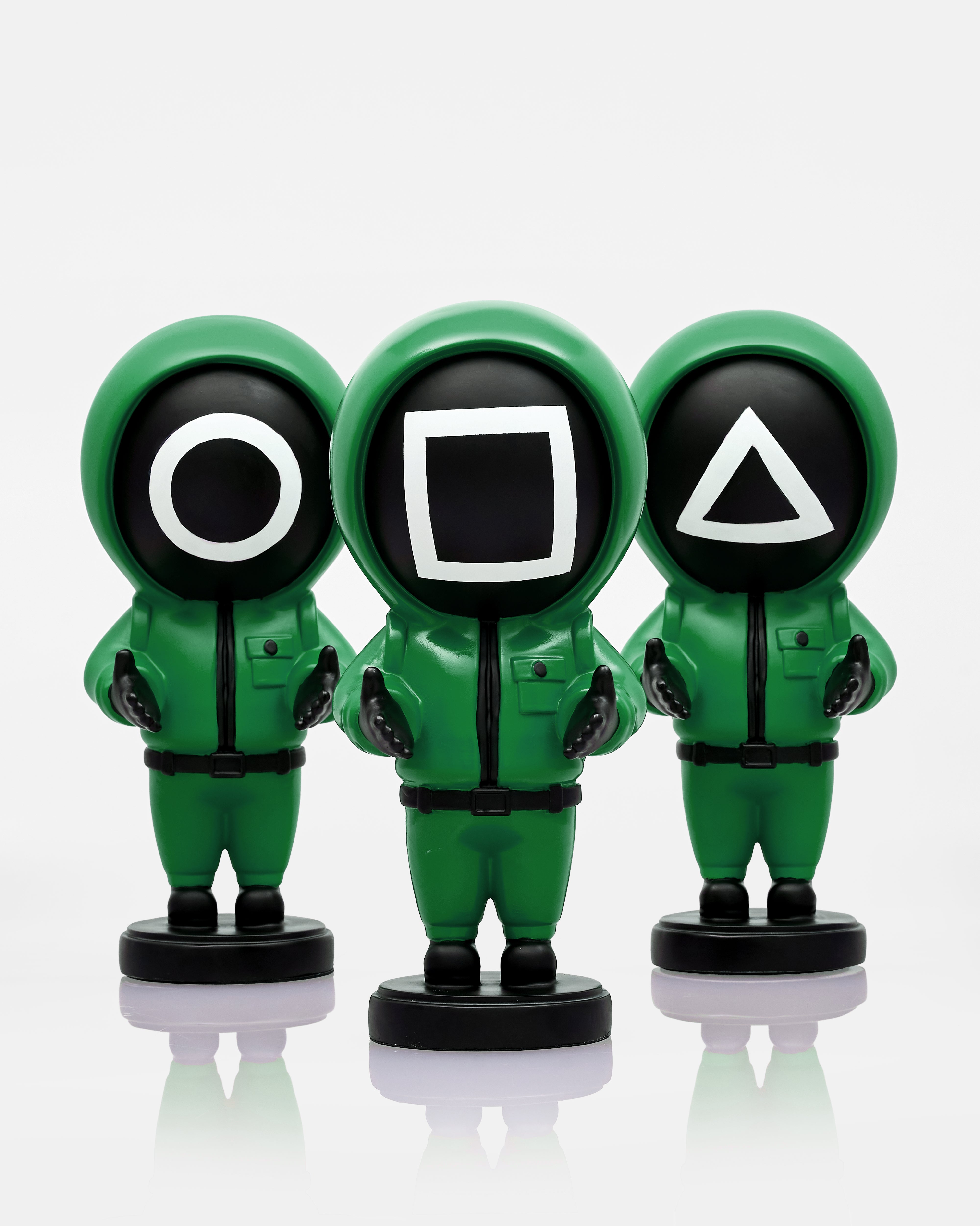 Masked Trio Figurine - Green