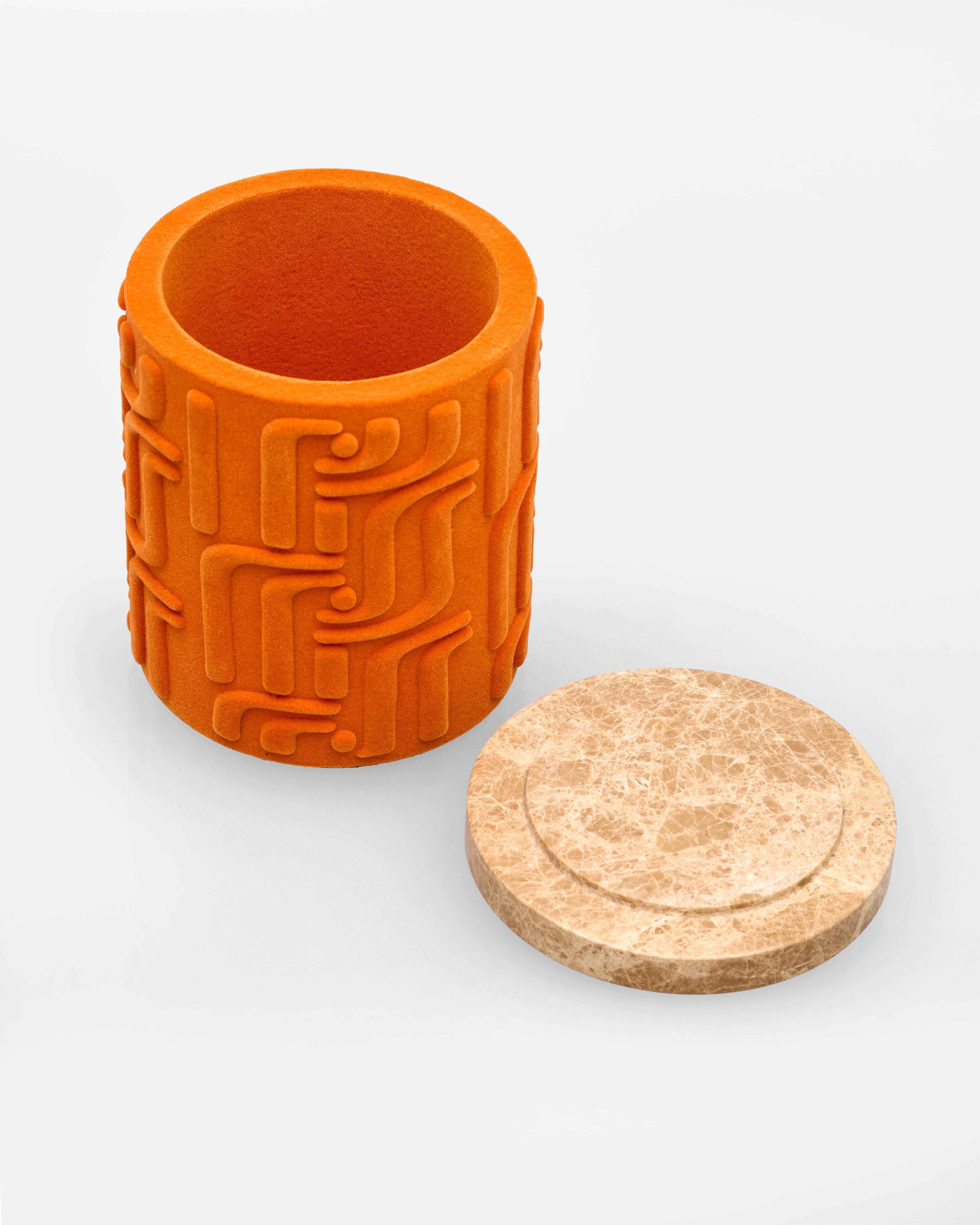 Lumea Orange Jar Decor