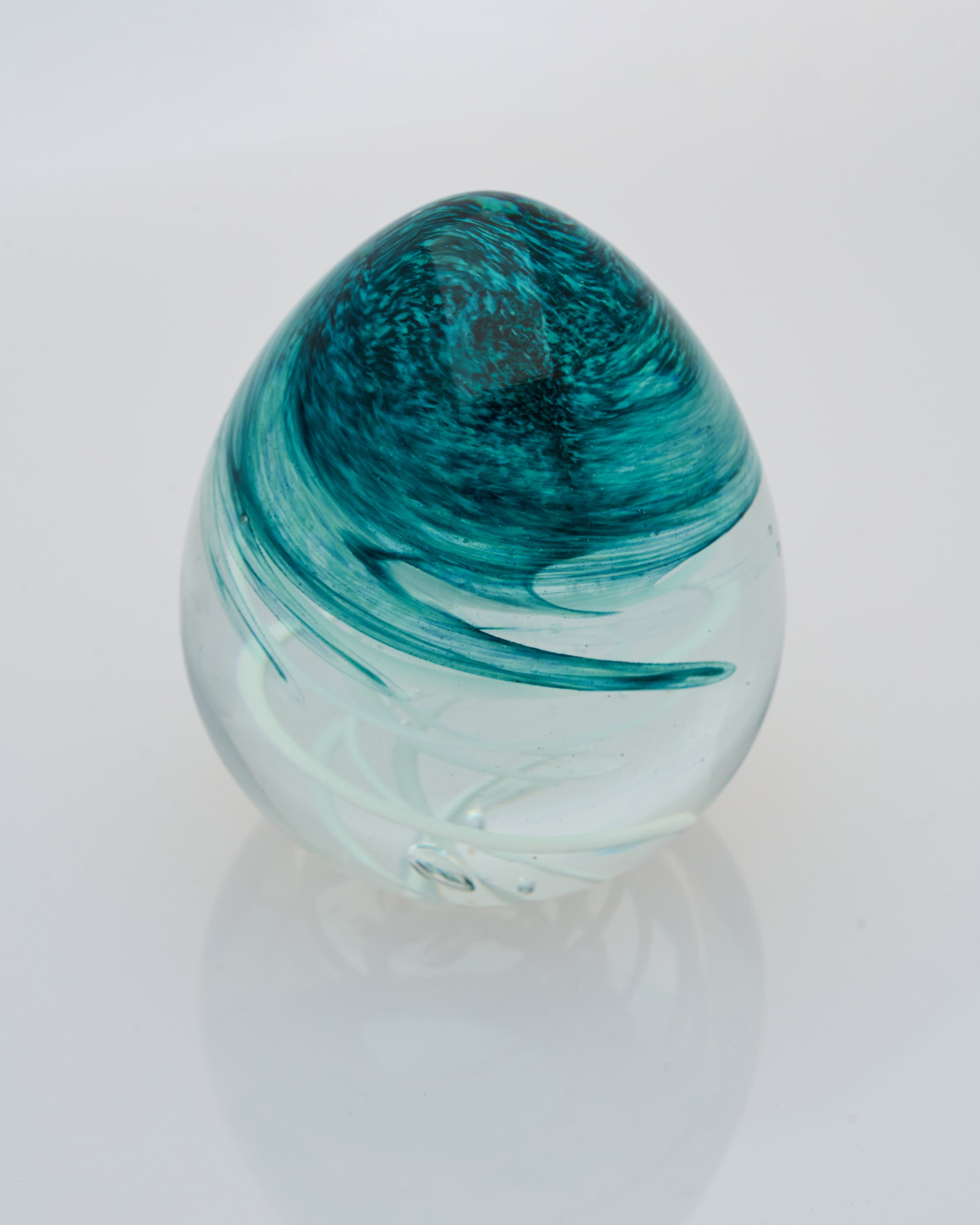 Blue Swirl Glass Decor