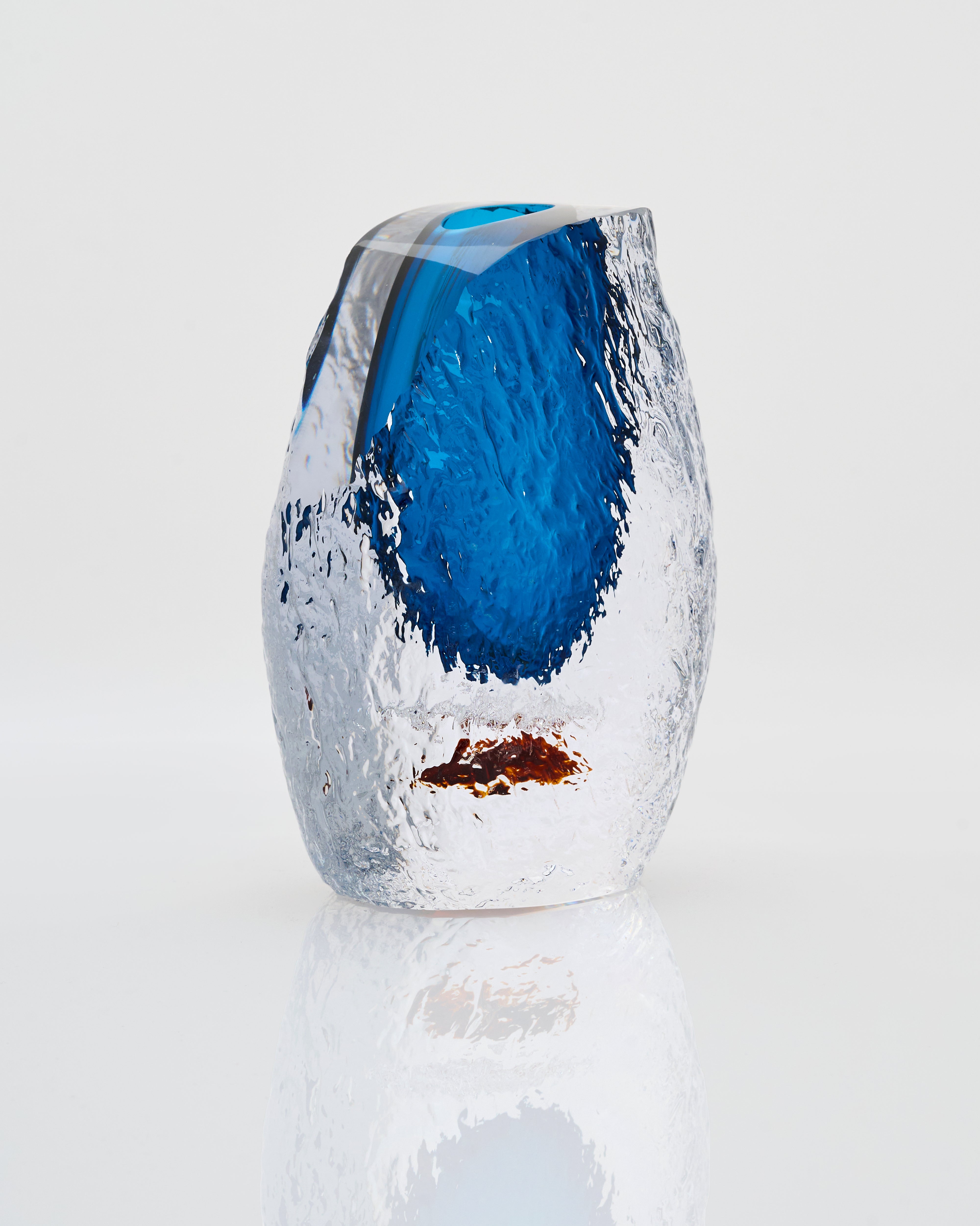 Modern Glass Resin Pot - Blue