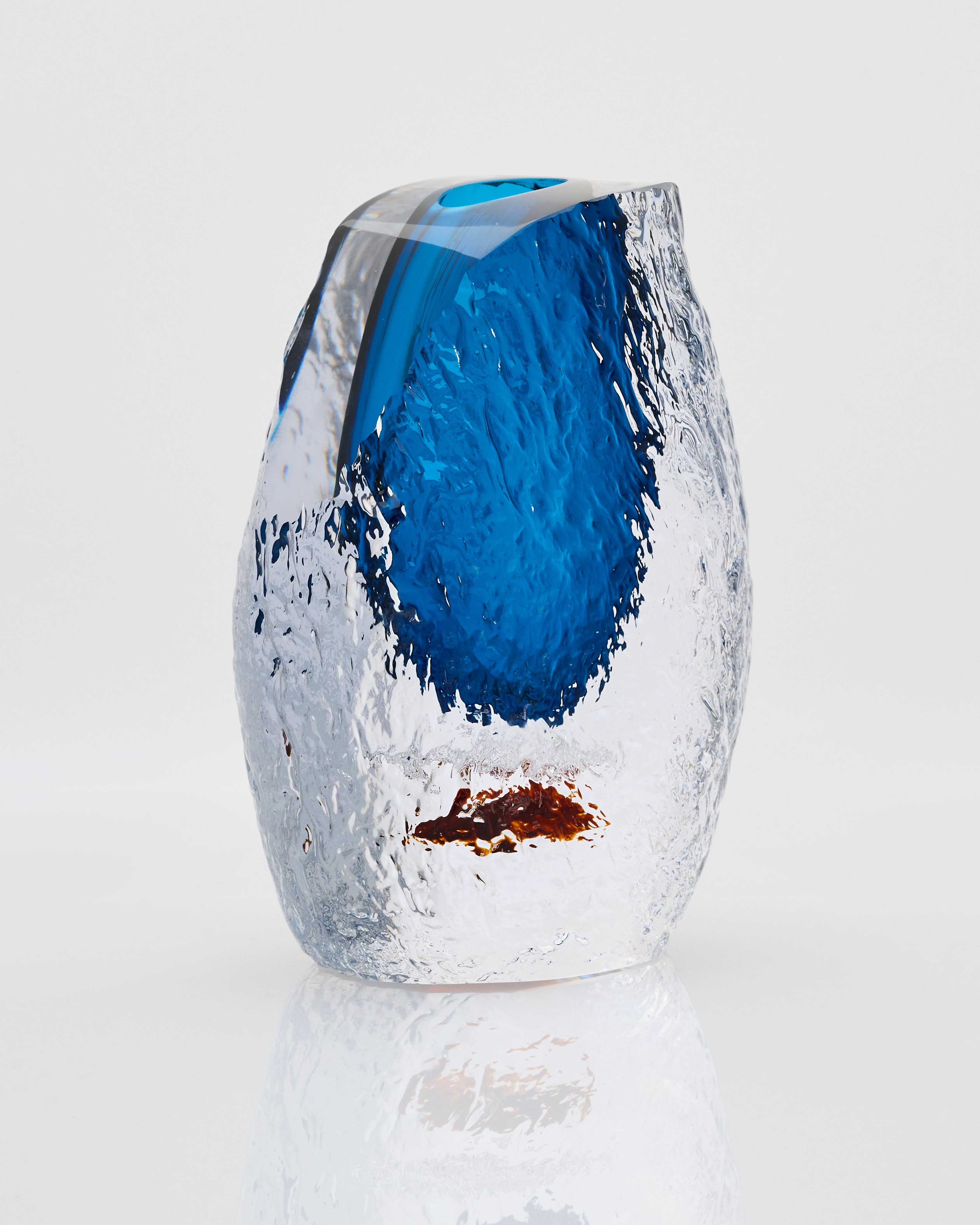 Modern Glass Resin Pot - Blue