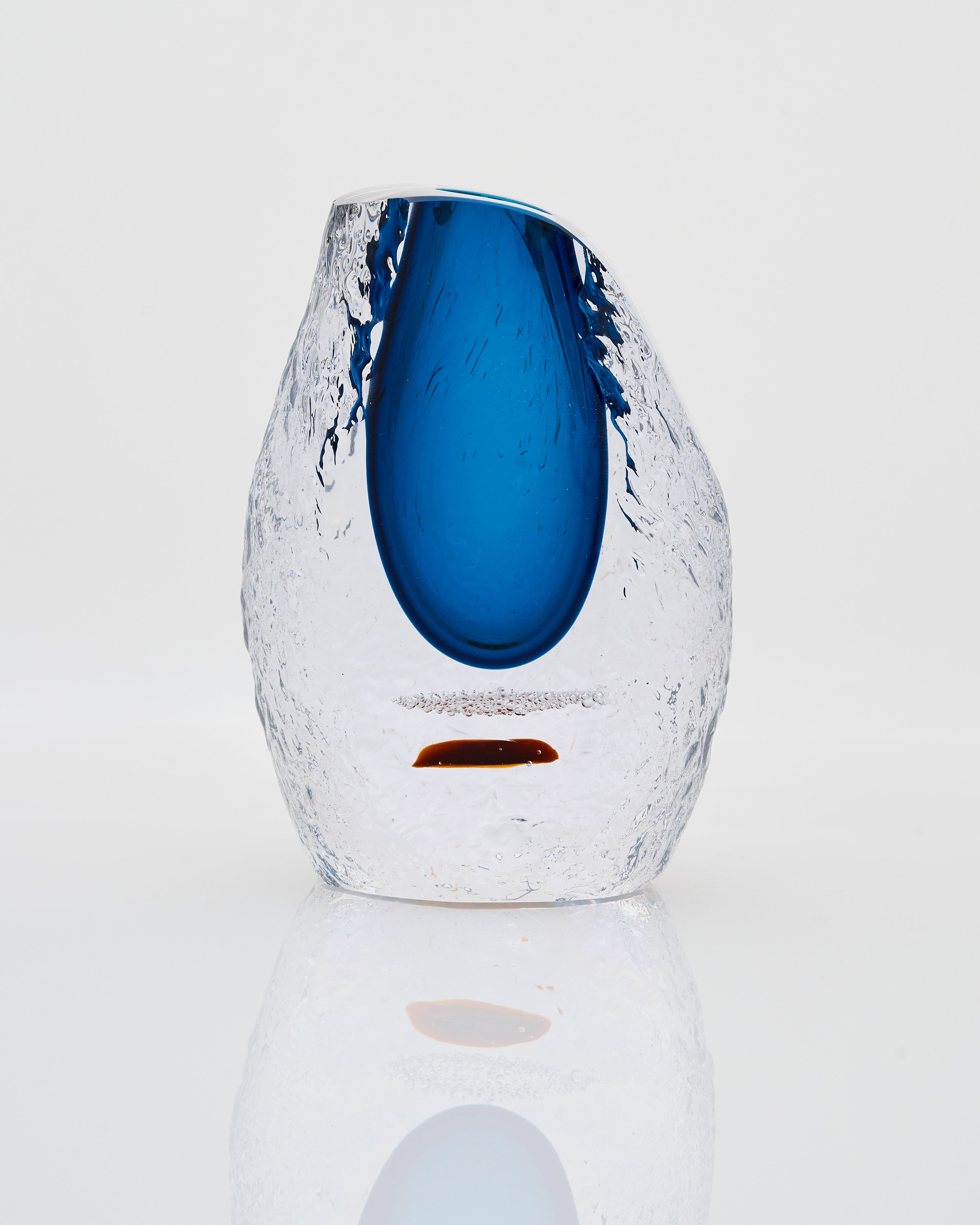 Modern Glass Resin Pot - Blue