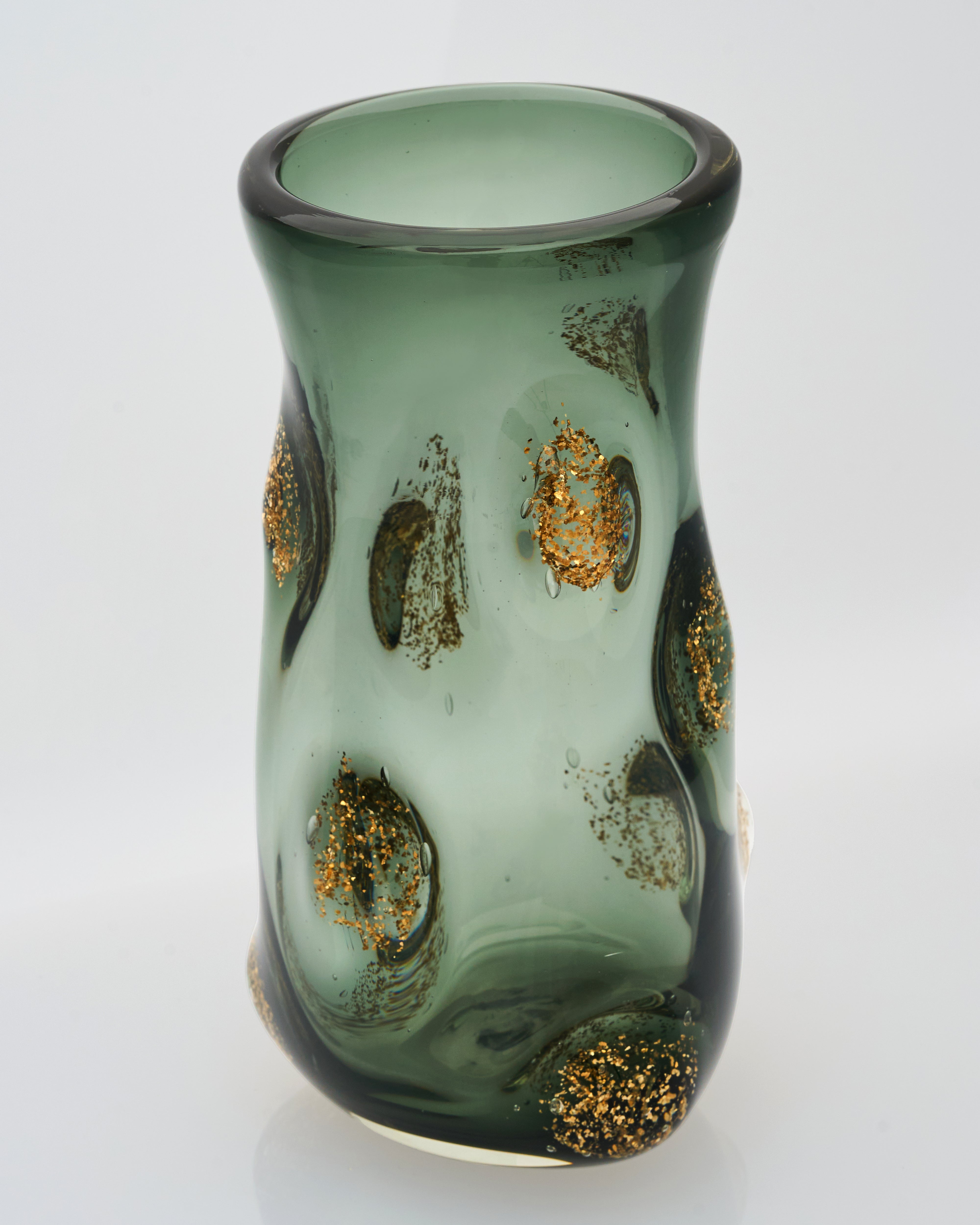 Olive Green Swirl Pot