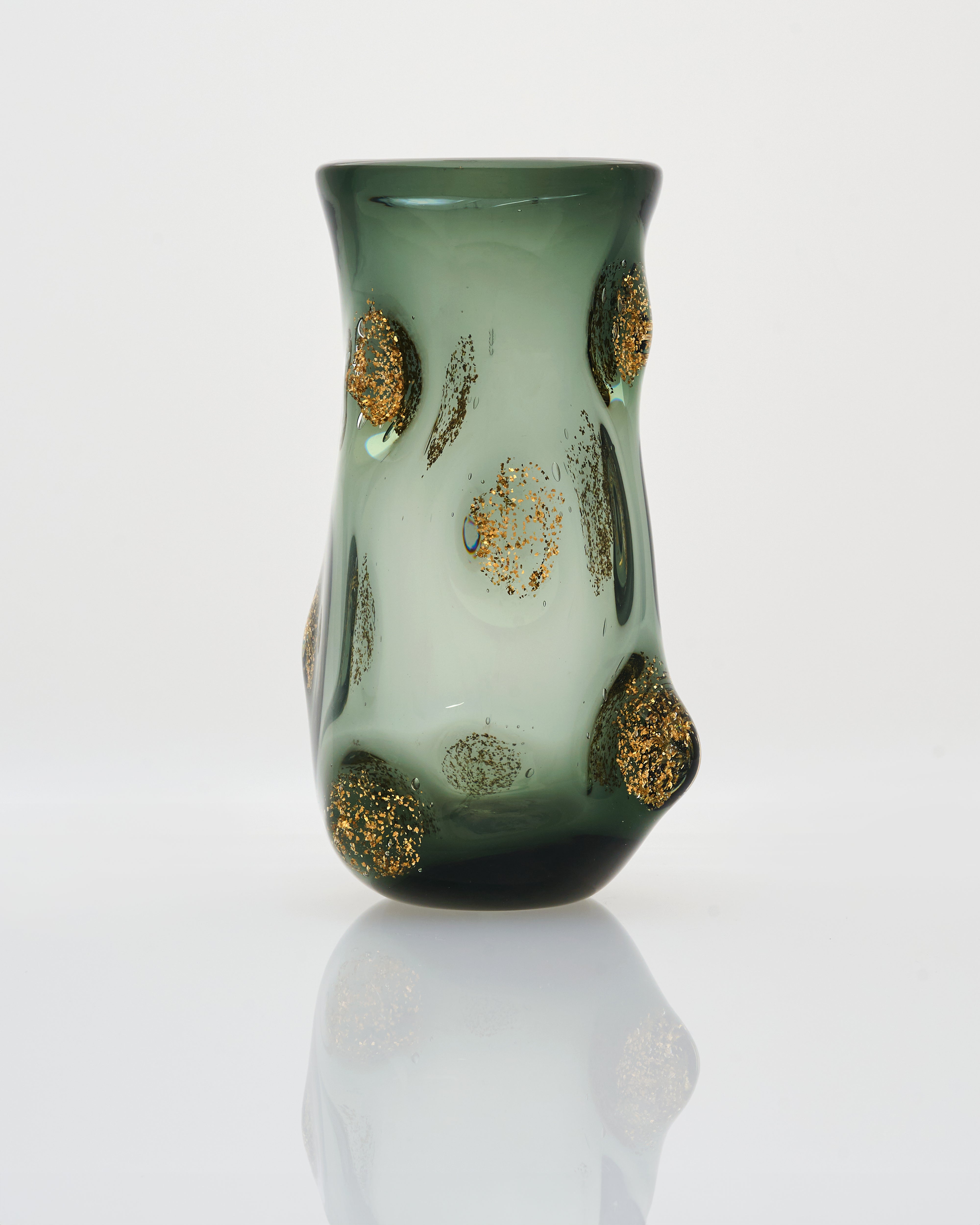 Olive Green Swirl Pot