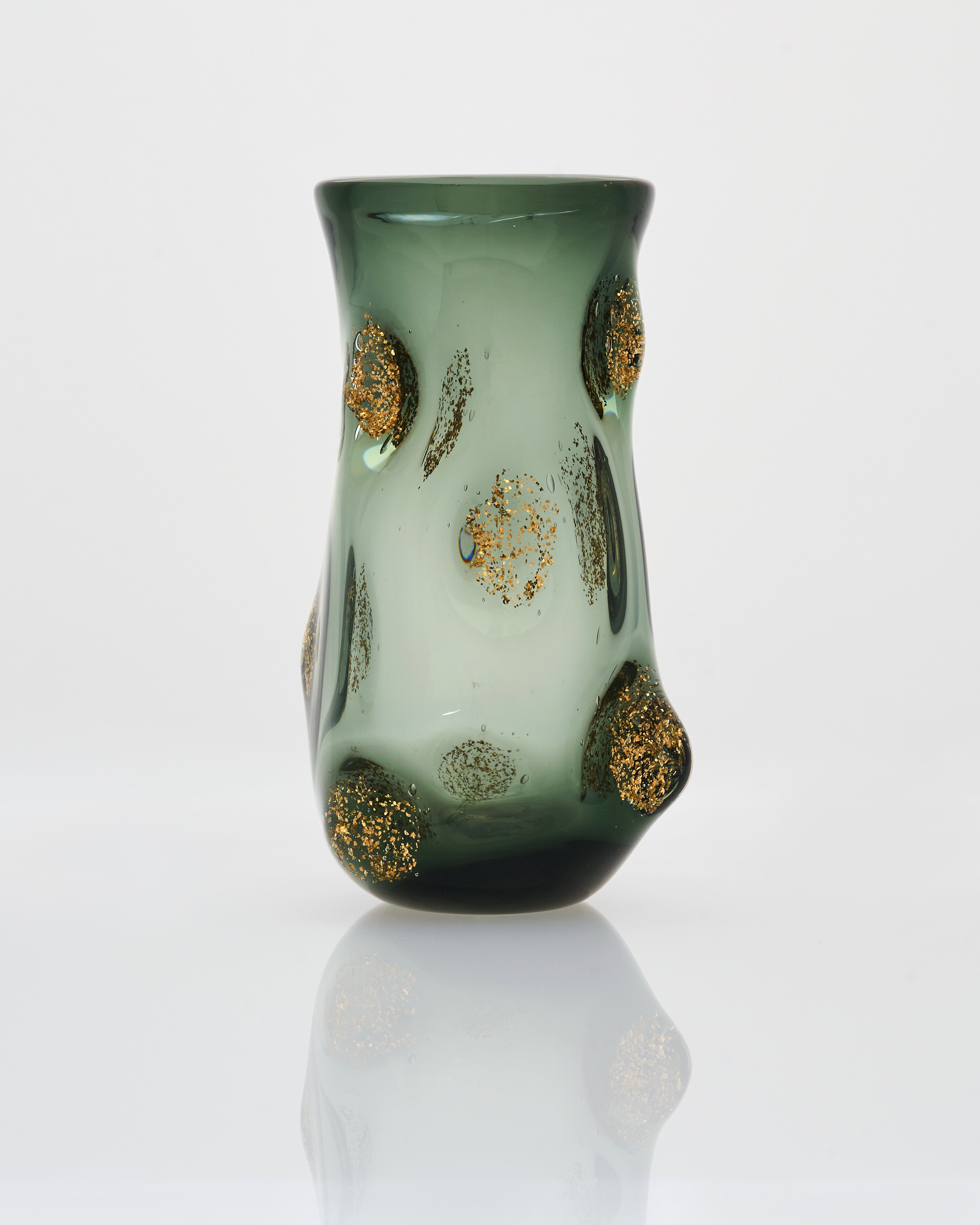 Olive Green Swirl Pot