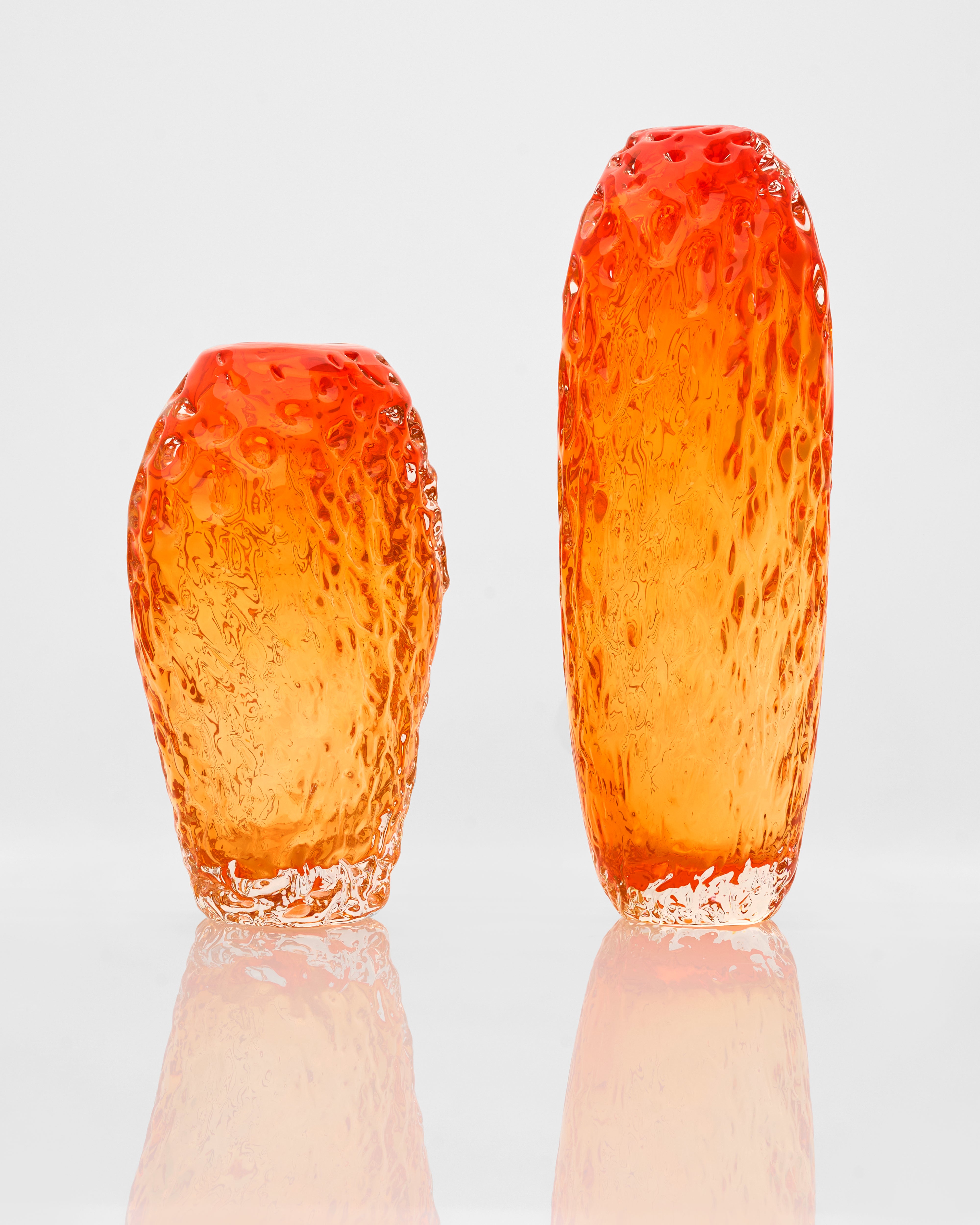 Modern Saffron Crystal Vase Set