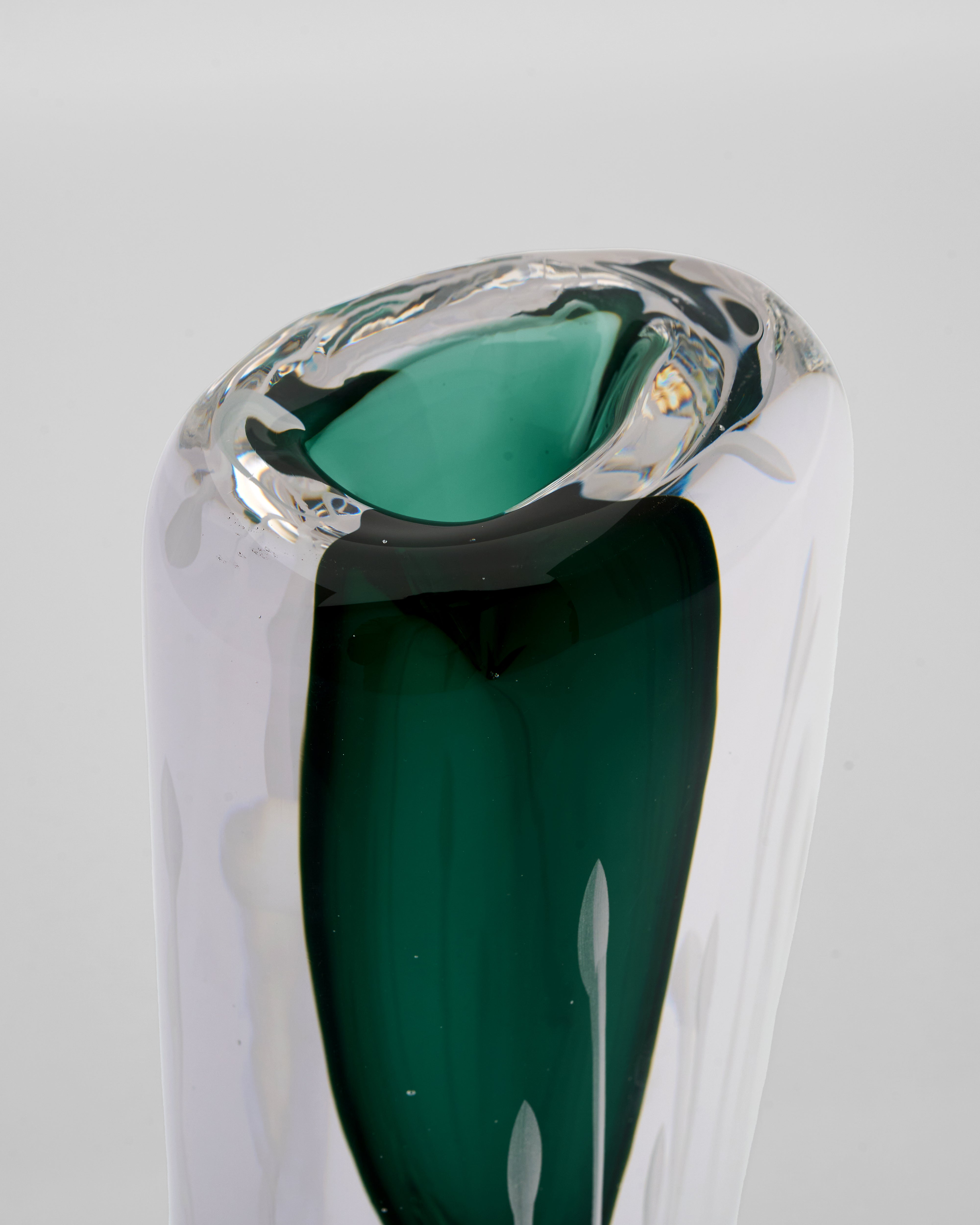 Drop Textured Vases Set - Dark Green