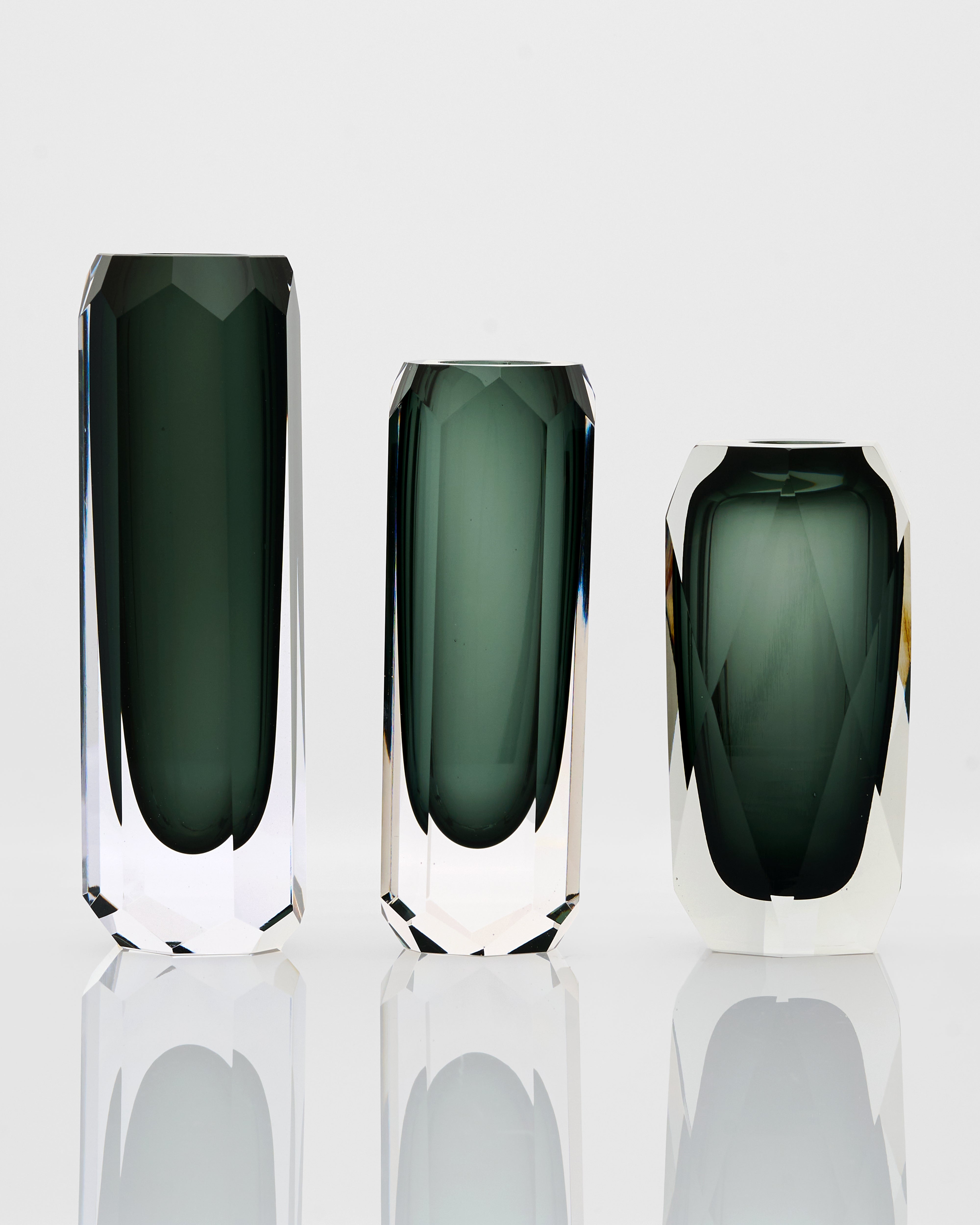 Hard Green Vase Set