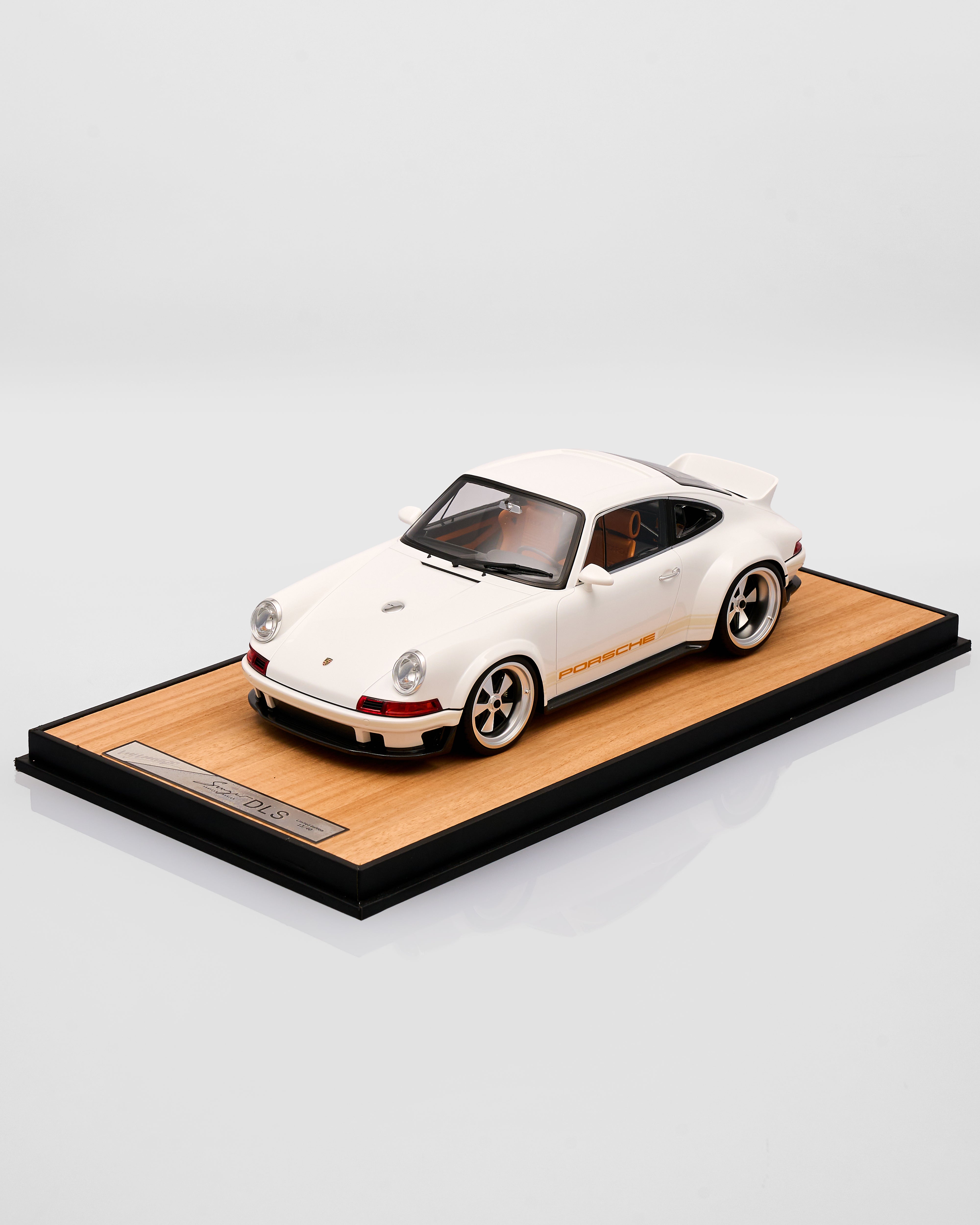 Sugar White Porsche Vintage Model Car Decor
