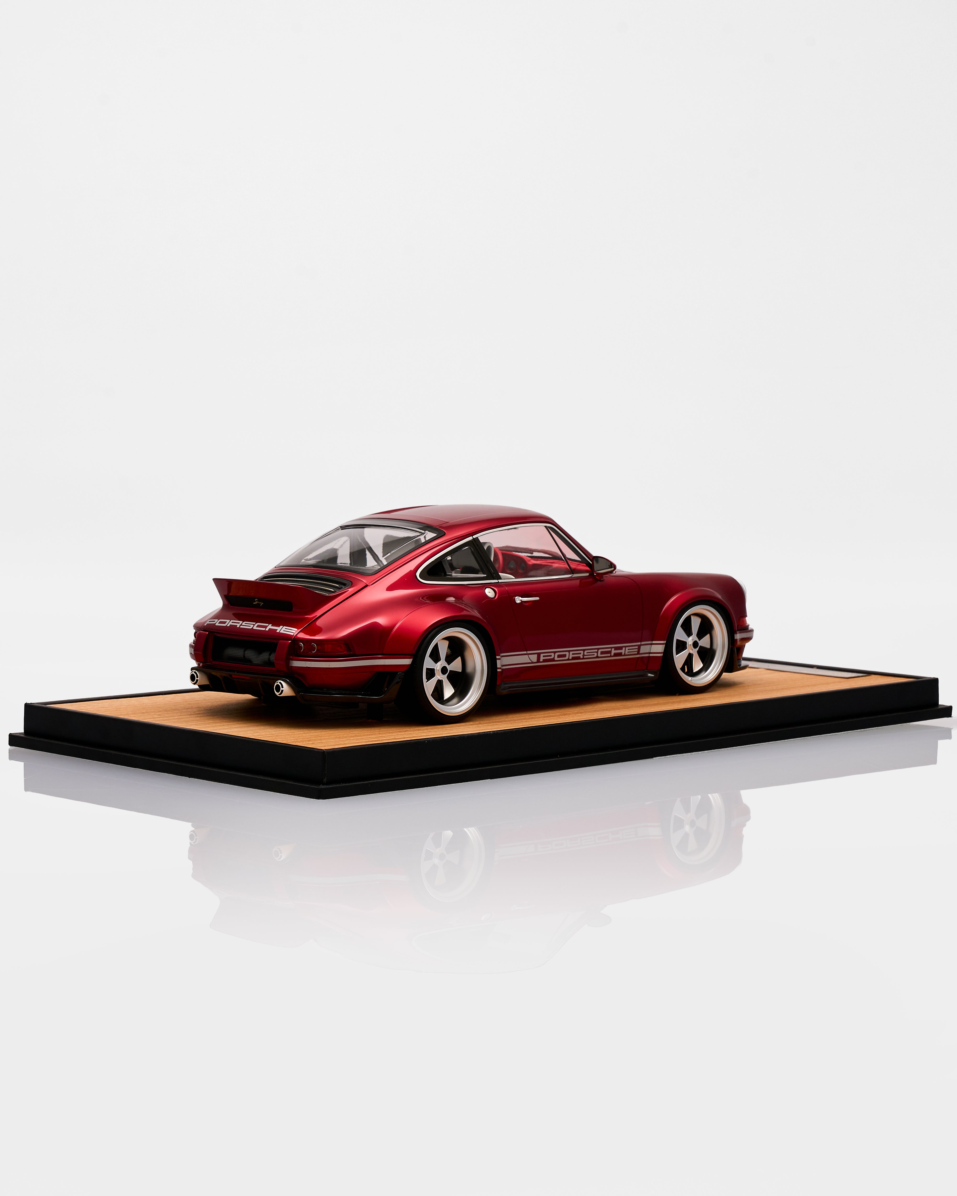 Cherry Red Porsche Vintage Car Decor