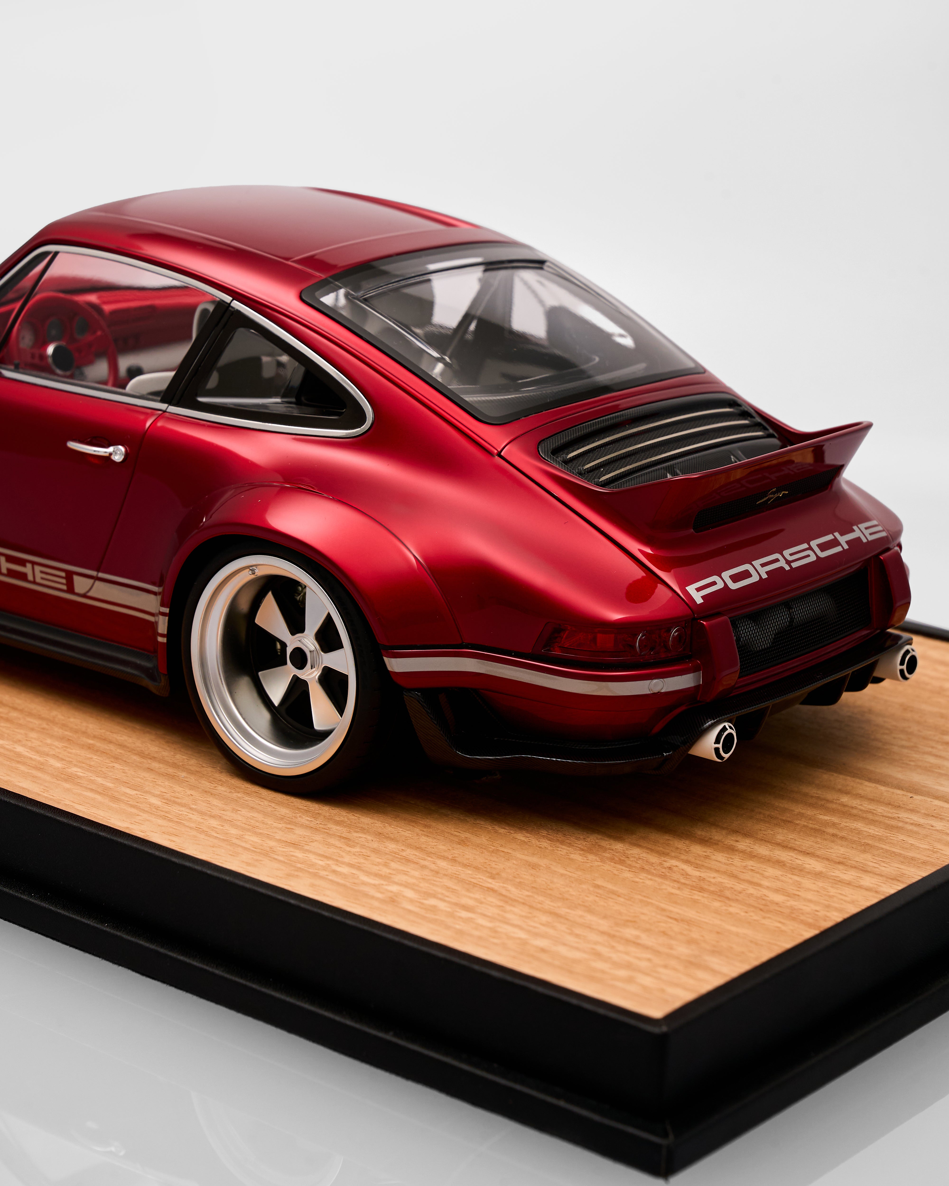 Cherry Red Porsche Vintage Car Decor