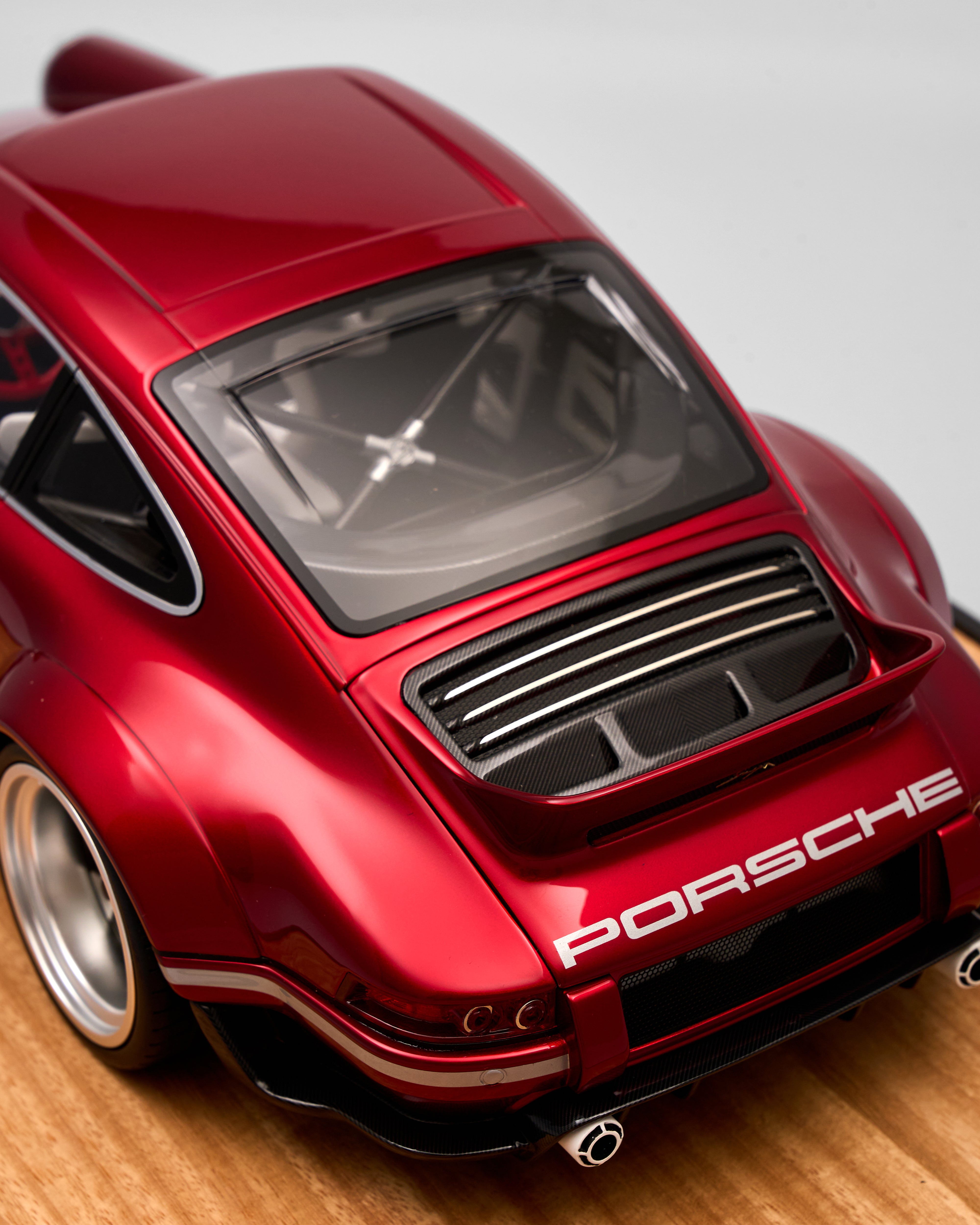 Cherry Red Porsche Vintage Car Decor