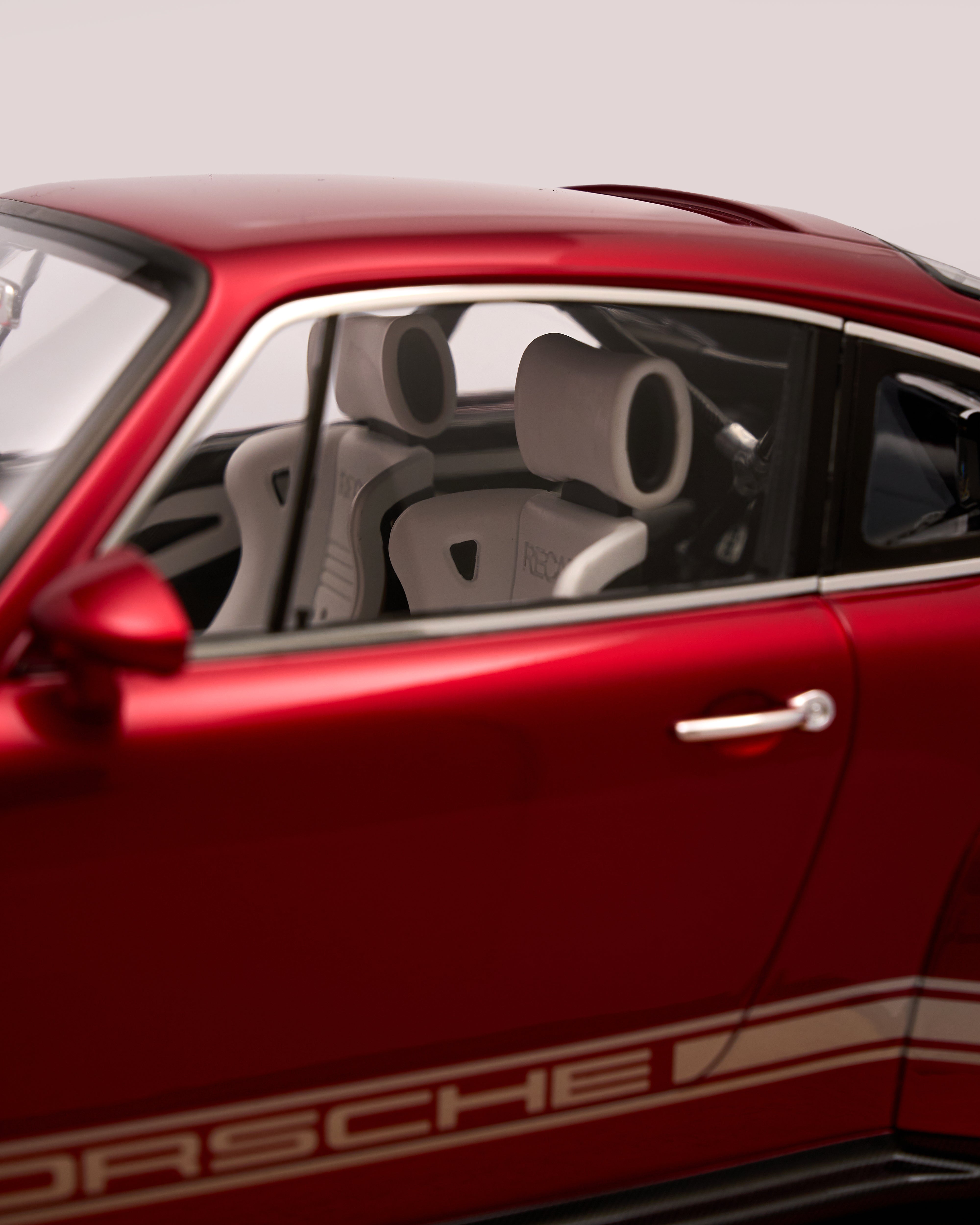 Cherry Red Porsche Vintage Car Decor