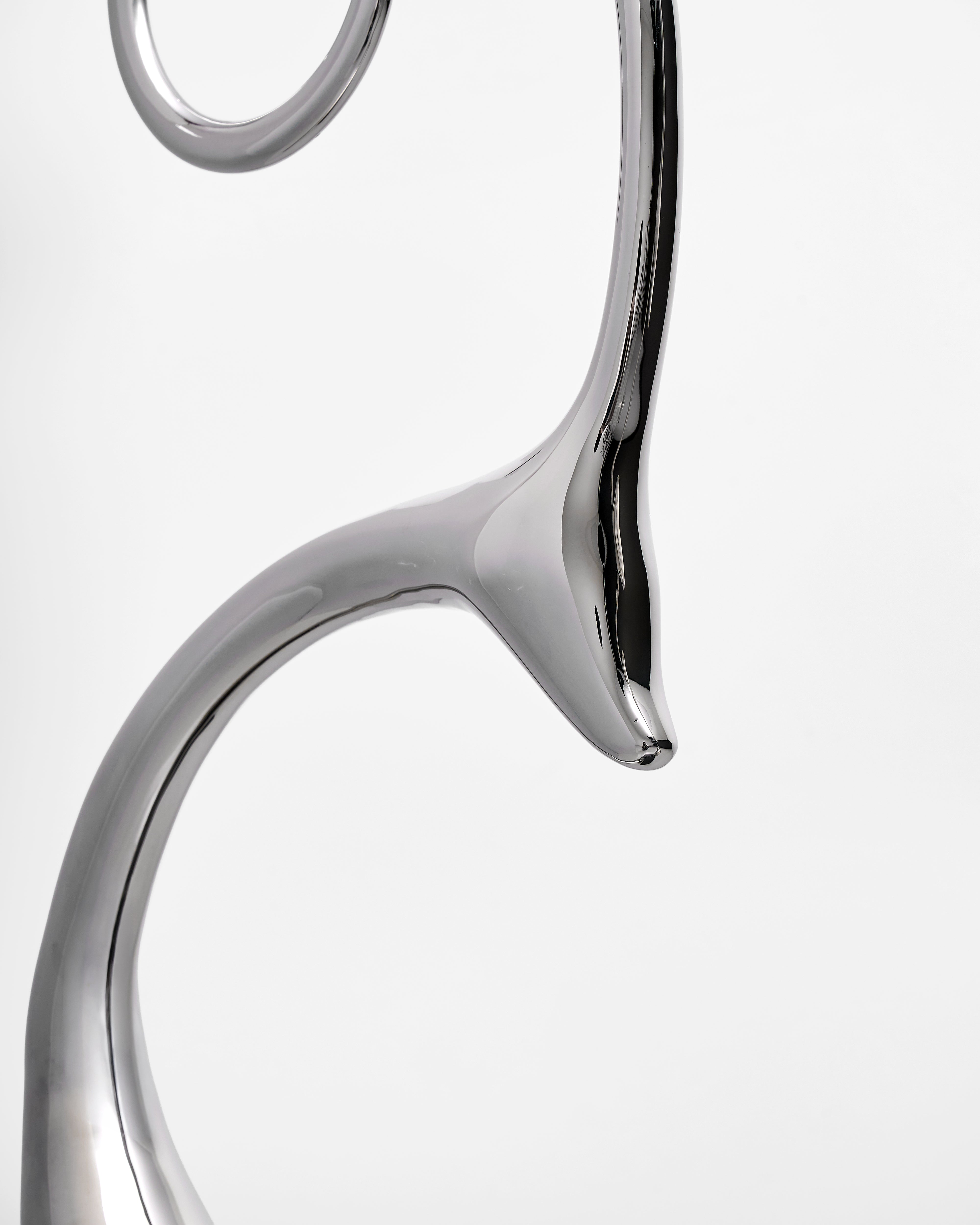 Girry Deer Stainless Steel Sculpture Silver