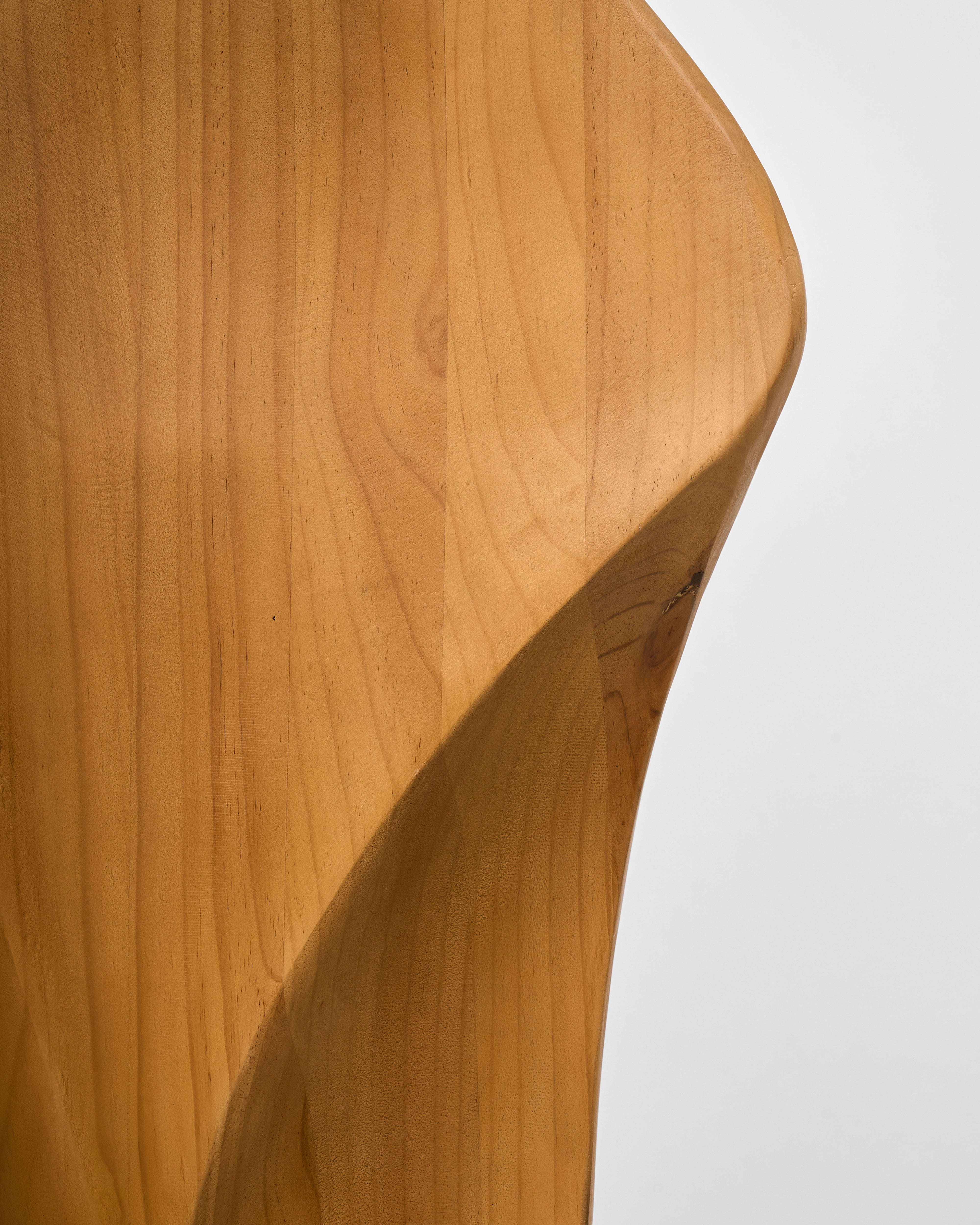 Facio Abstract Wooden Sculpture - Marble Base