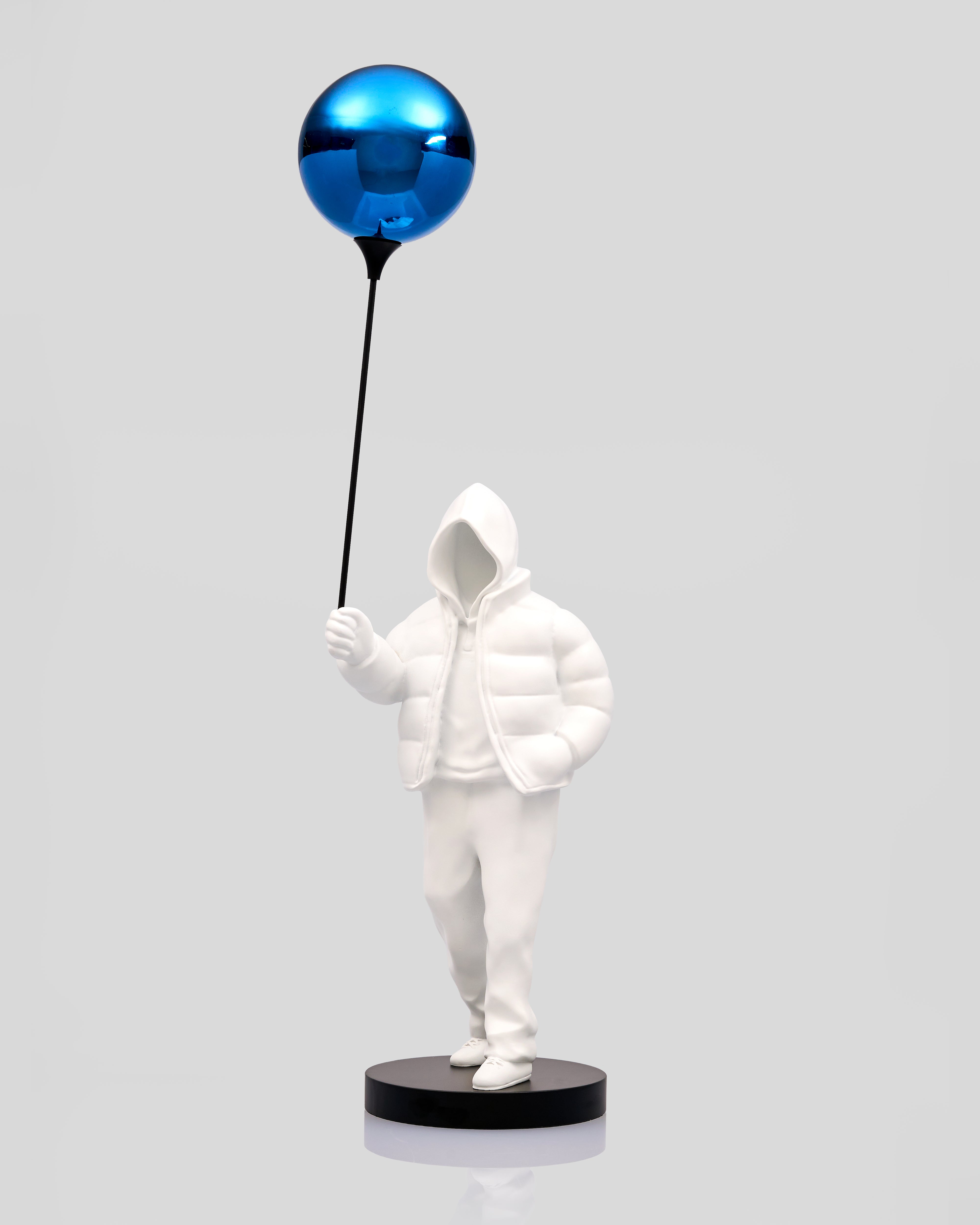 Hoodie Ballon Man Figurine - White