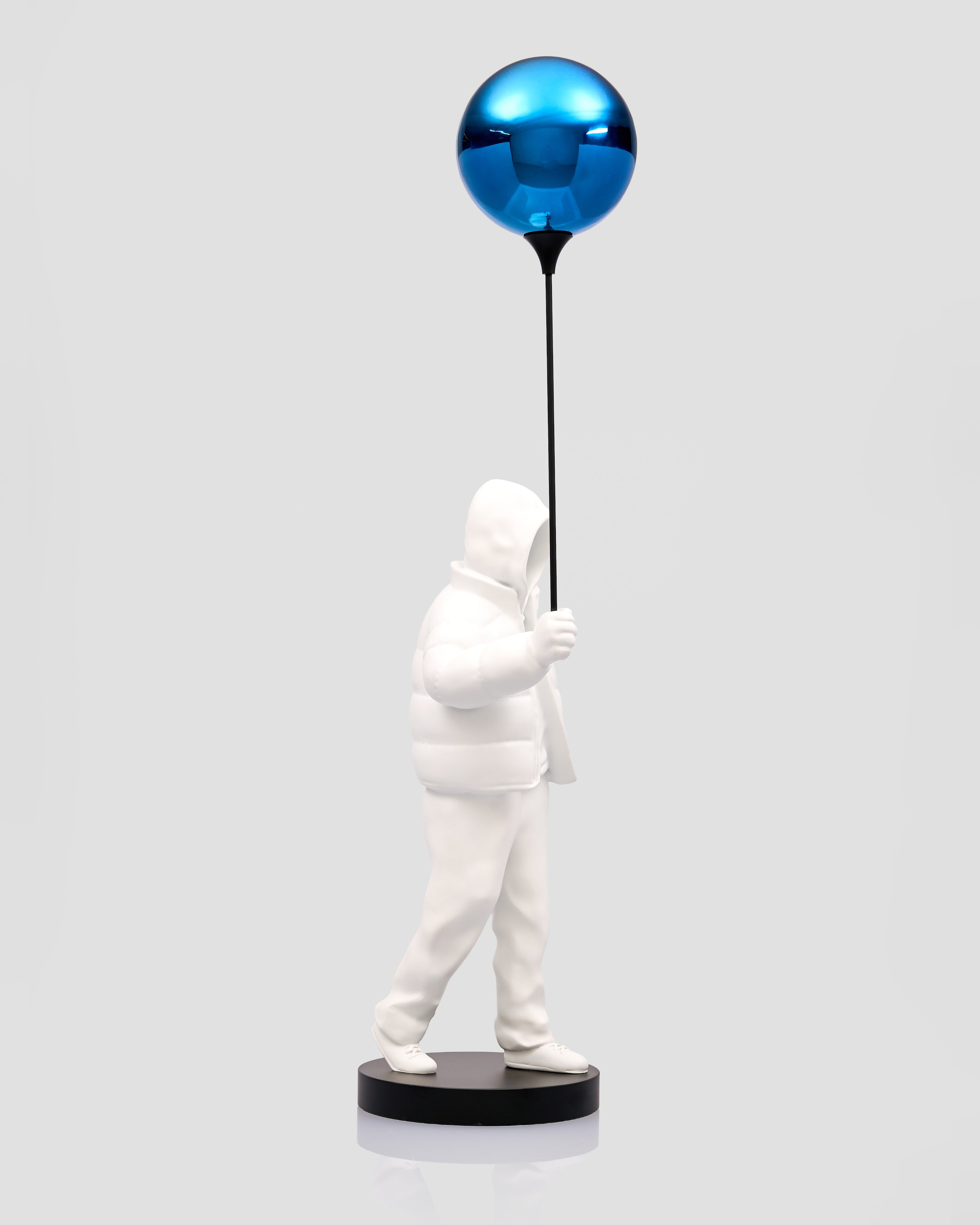 Hoodie Ballon Man Figurine - White