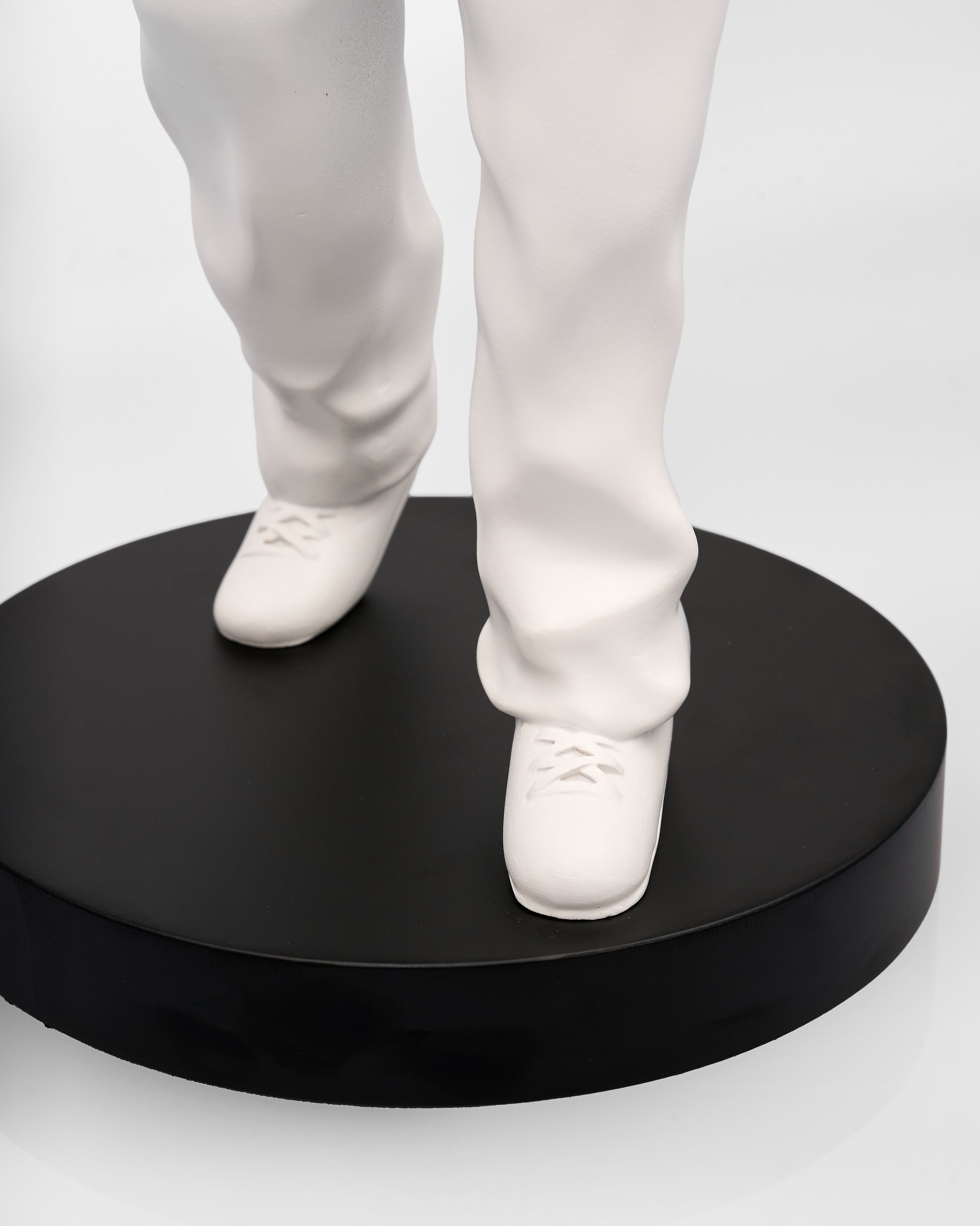 Hoodie Ballon Man Figurine - White