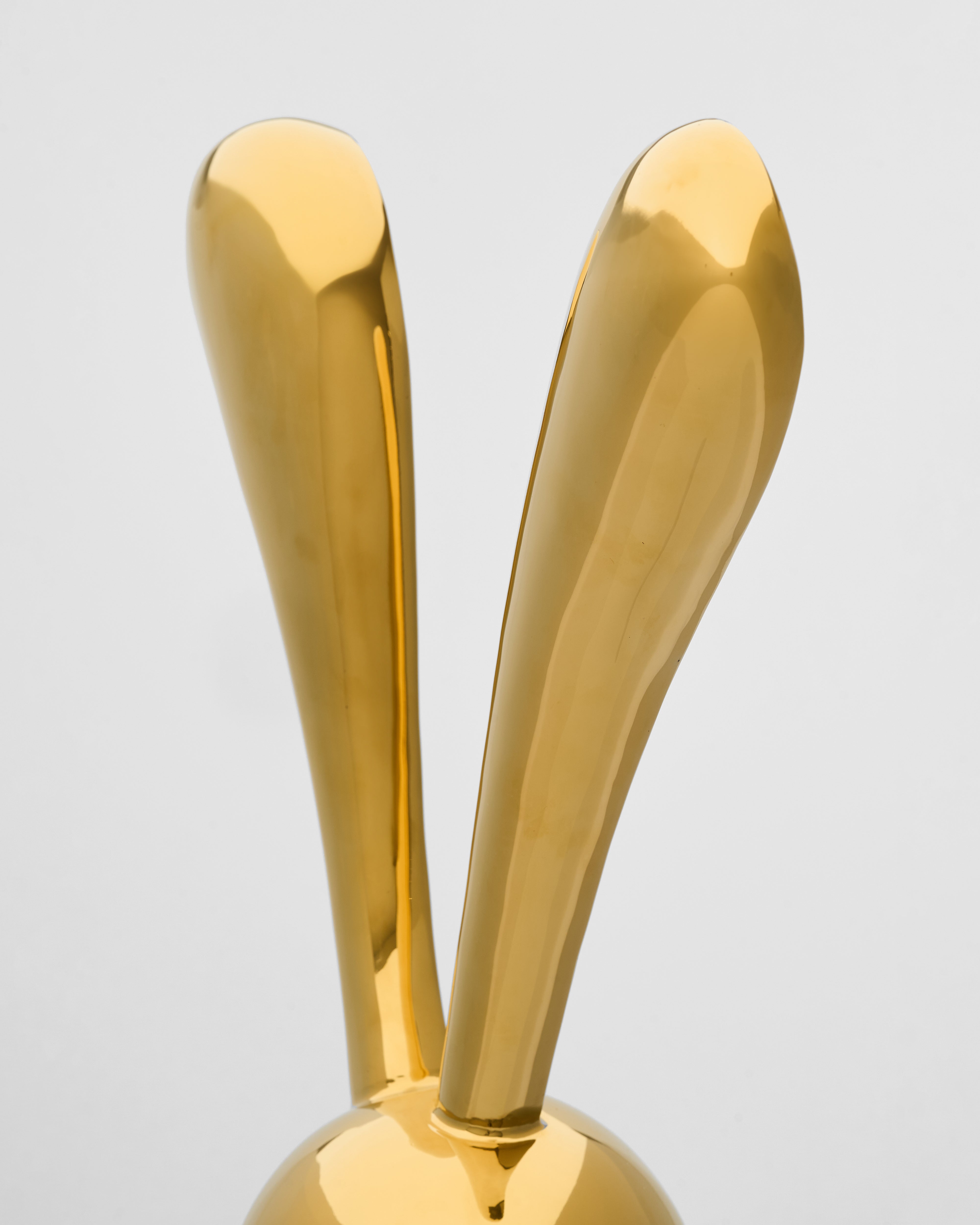 Golden Rabbit Abstract Figurine