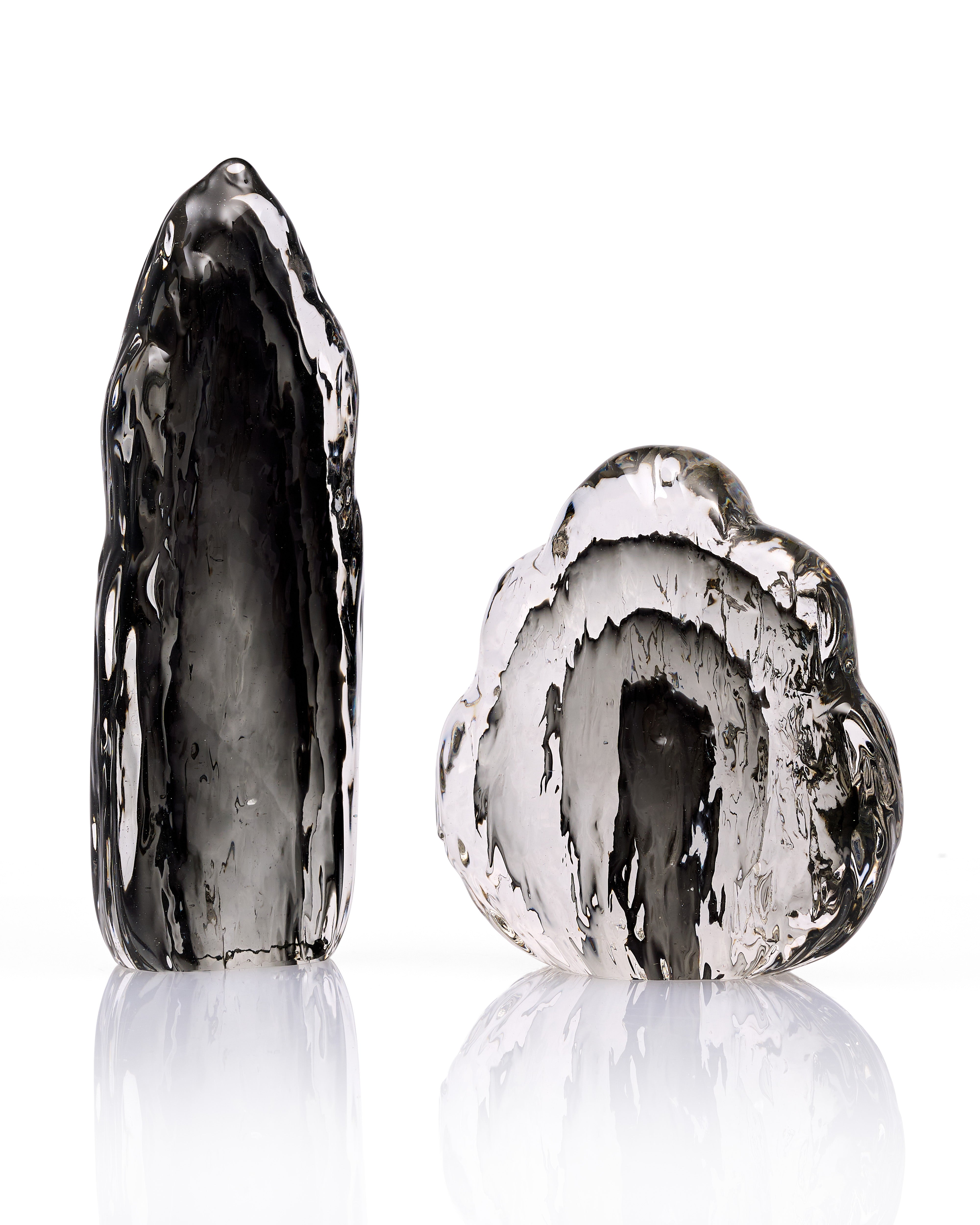 Obsidian Crystal Duo Decor