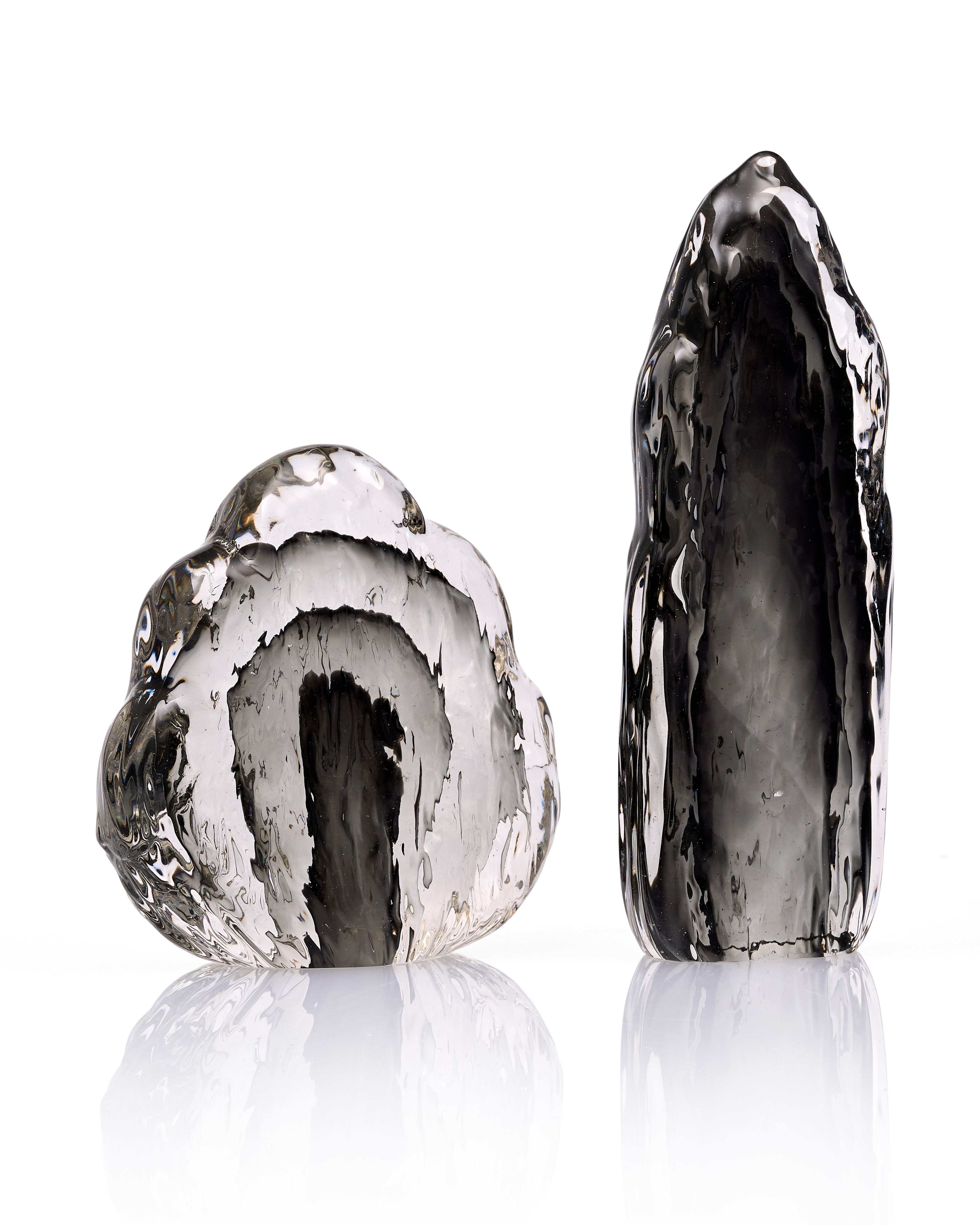 Obsidian Crystal Duo Decor