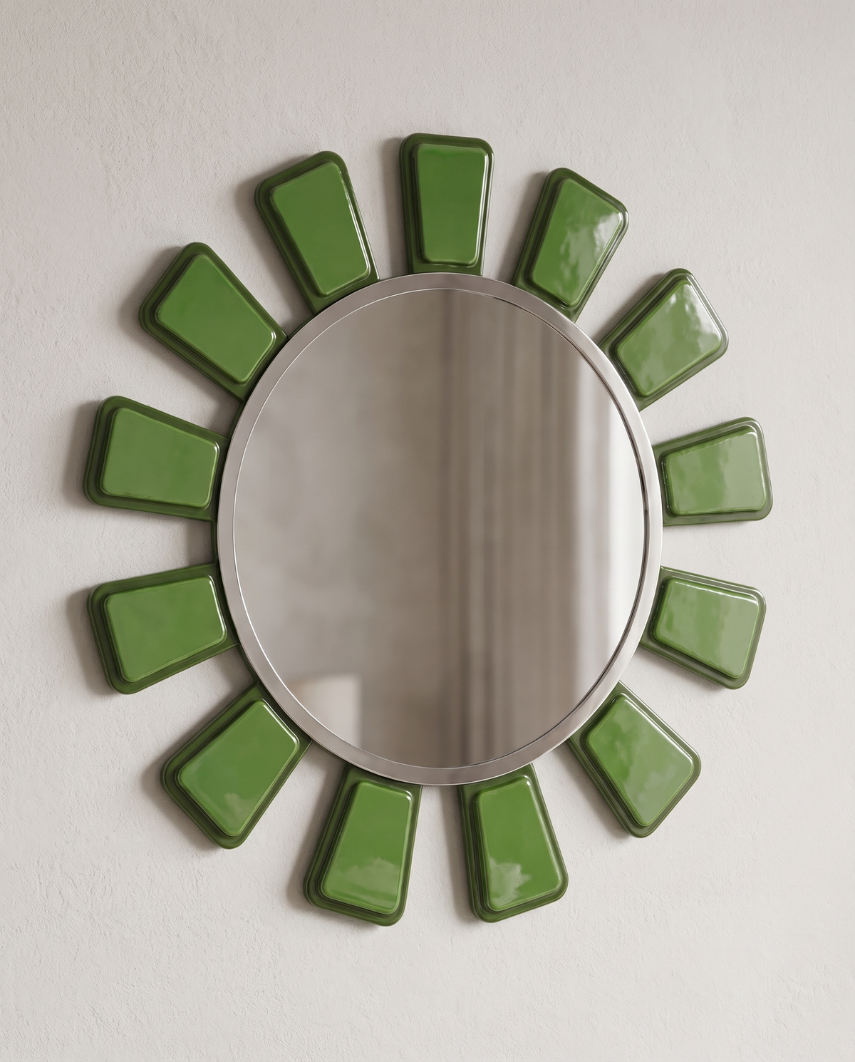 Deco Dahlia Green Mirror