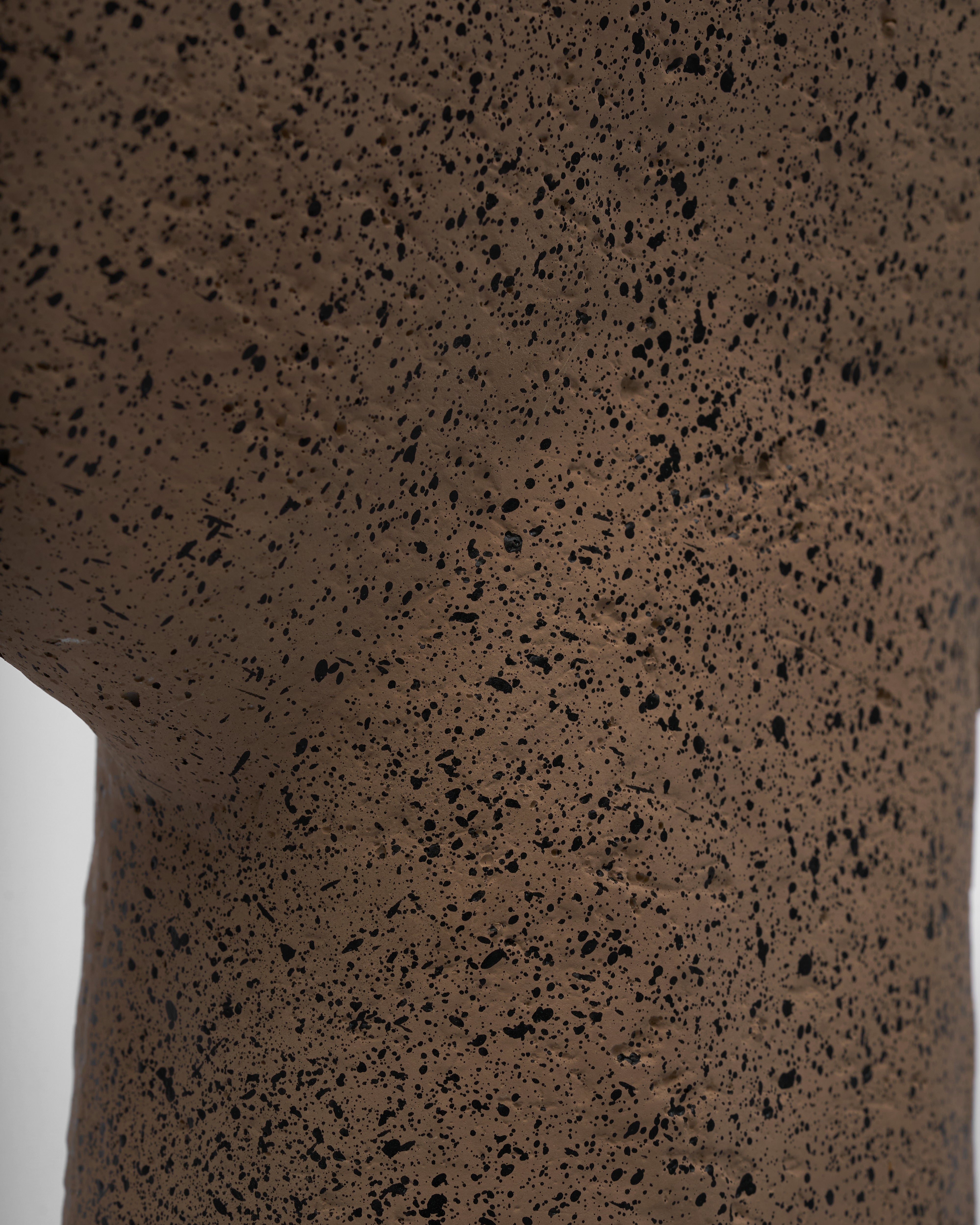 Dune Pedestal Cement Vase - French Bistre