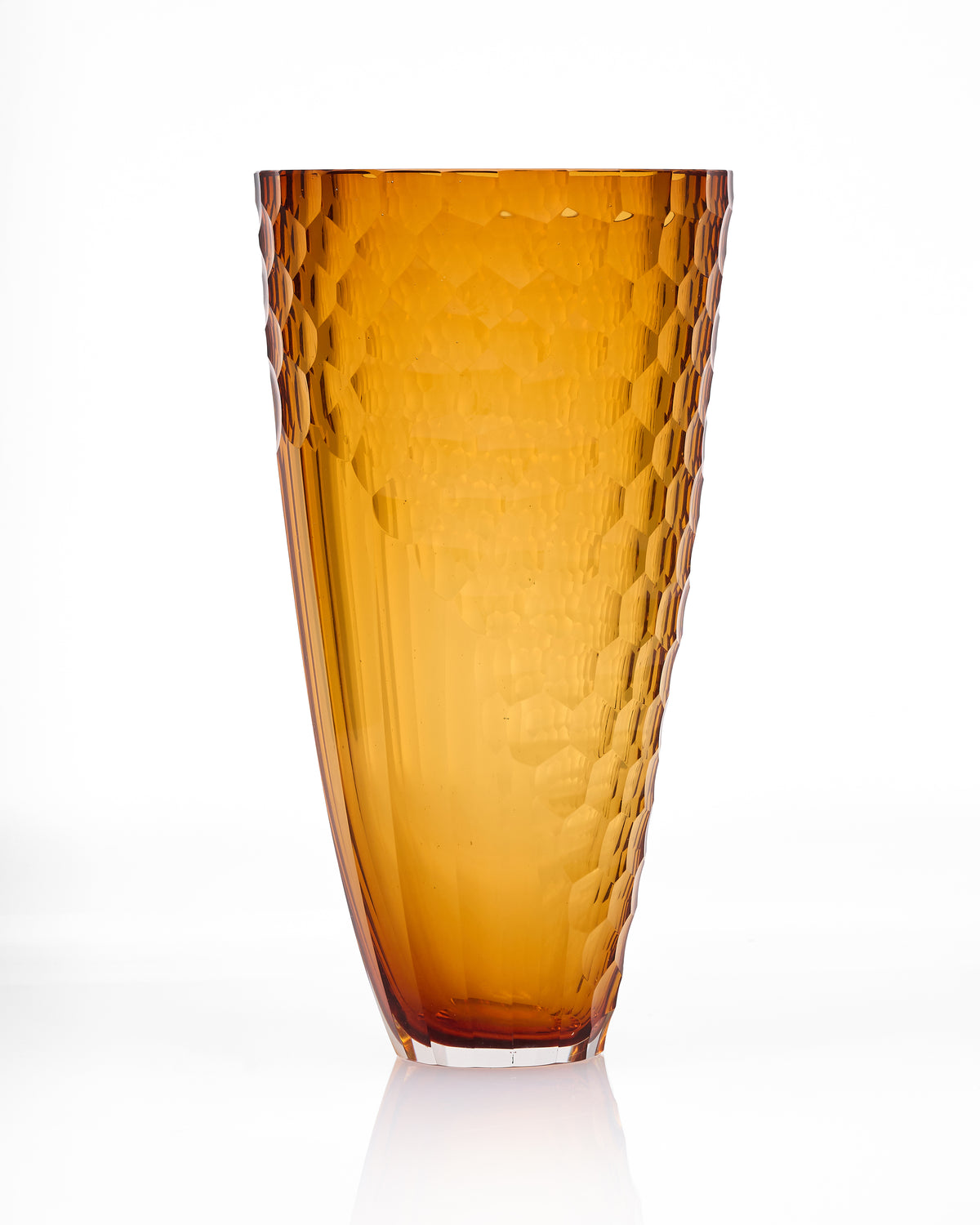 Egermann Amber Crystal Glass Vase