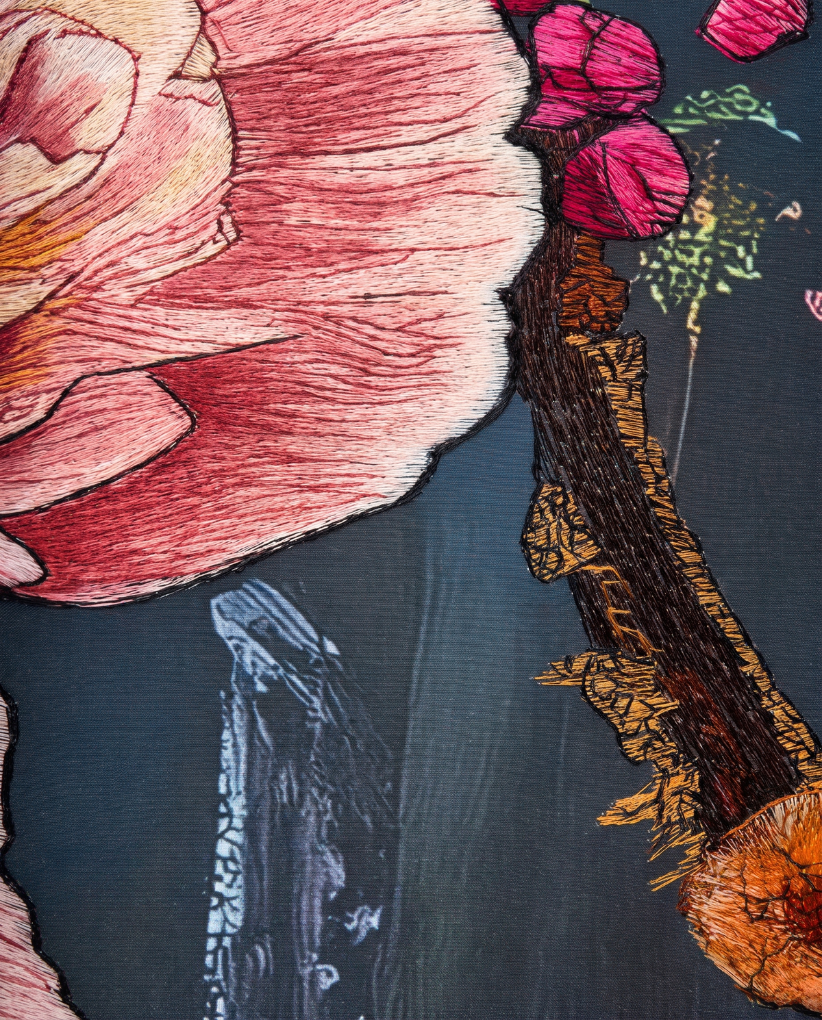 Flora & Feline - Luxury Embroidered Wallart
