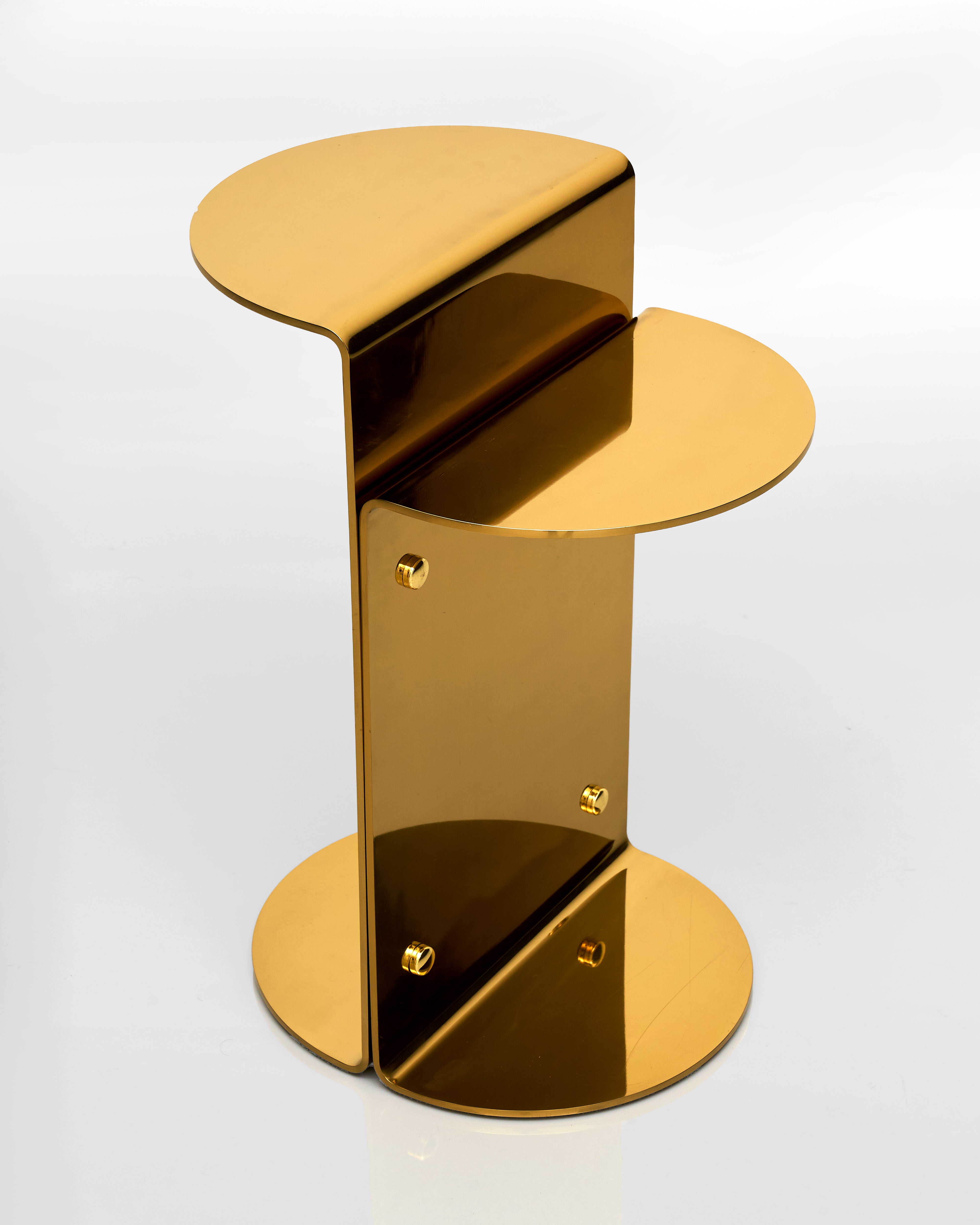Flux Golden Stainless Steel Side Table 