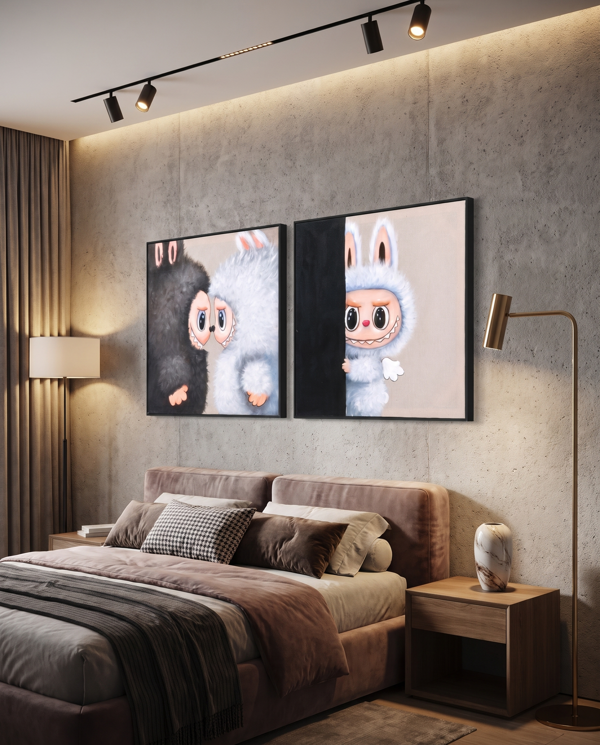 Gizmo & Pixie - Labubu Duo Wallart