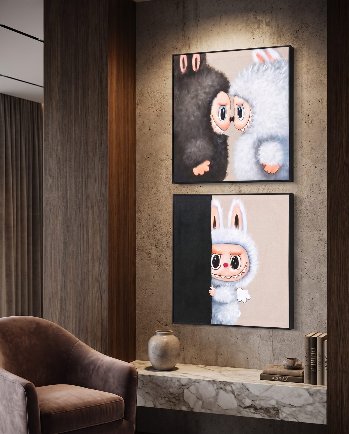 Gizmo & Pixie - Labubu Duo Wallart
