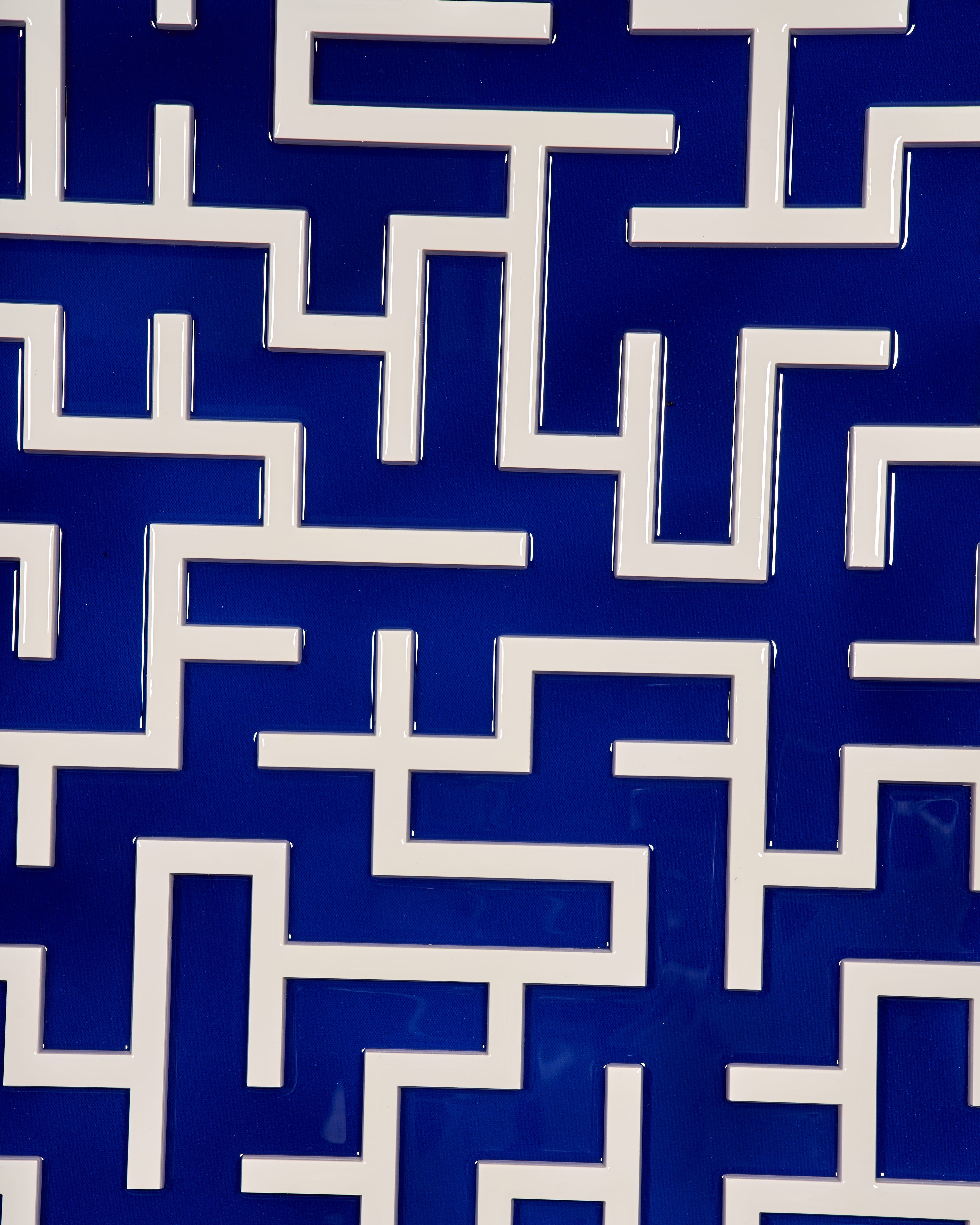 Harmony Maze Wall Art - Bold Navy Blue