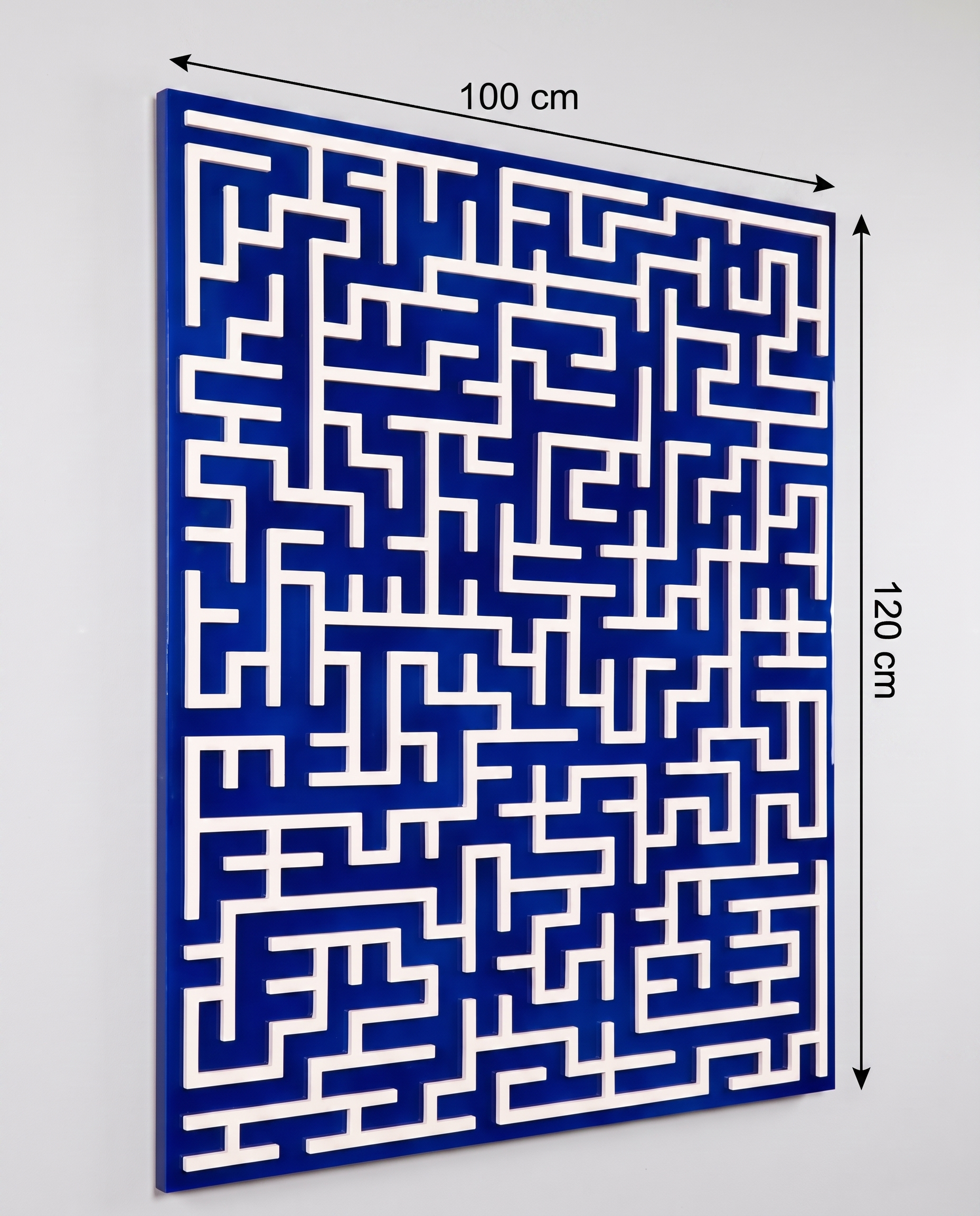 Harmony Maze Wall Art - Bold Navy Blue
